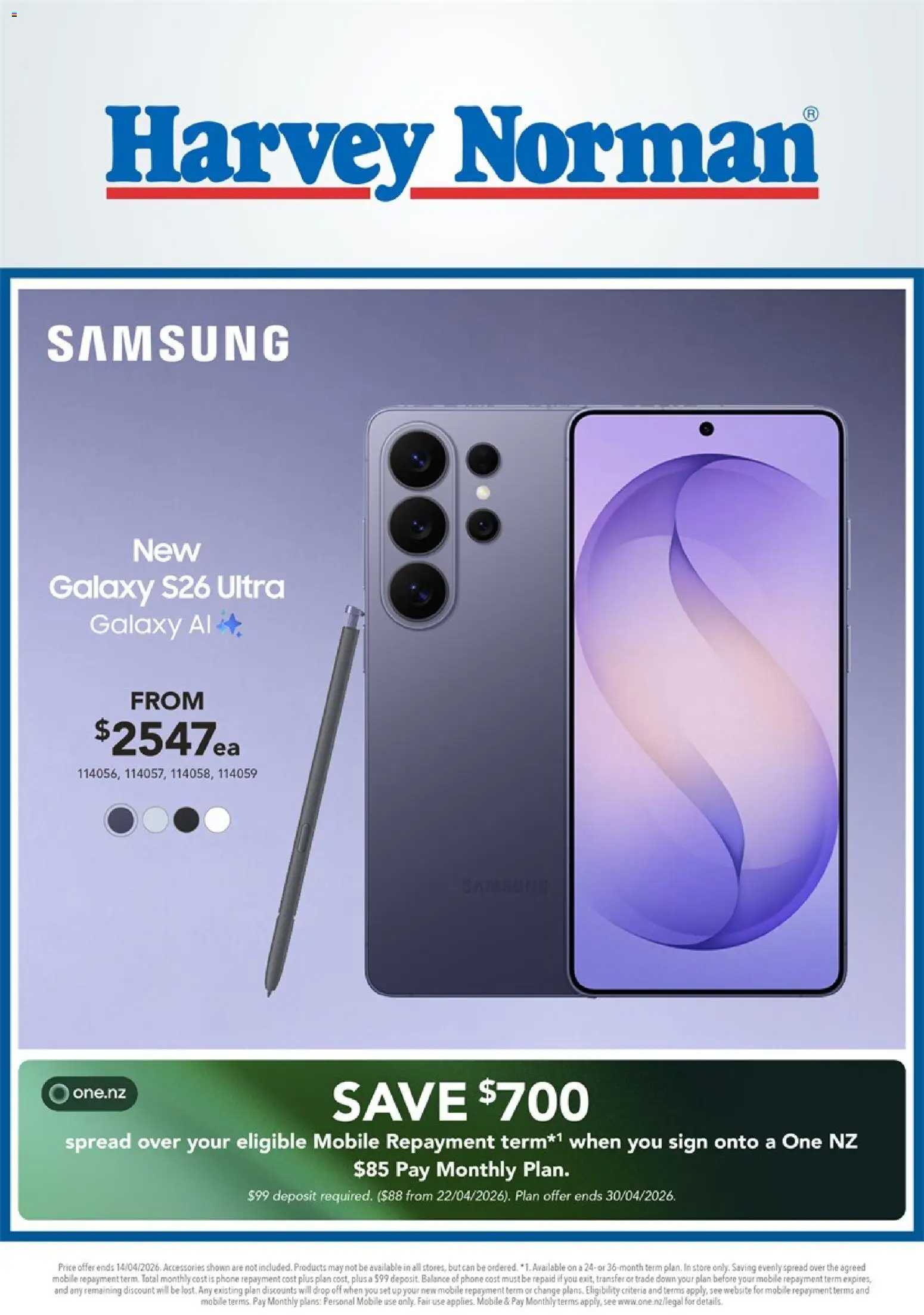 Harvey Norman catalogue from 09.04.2026 | Page: 1