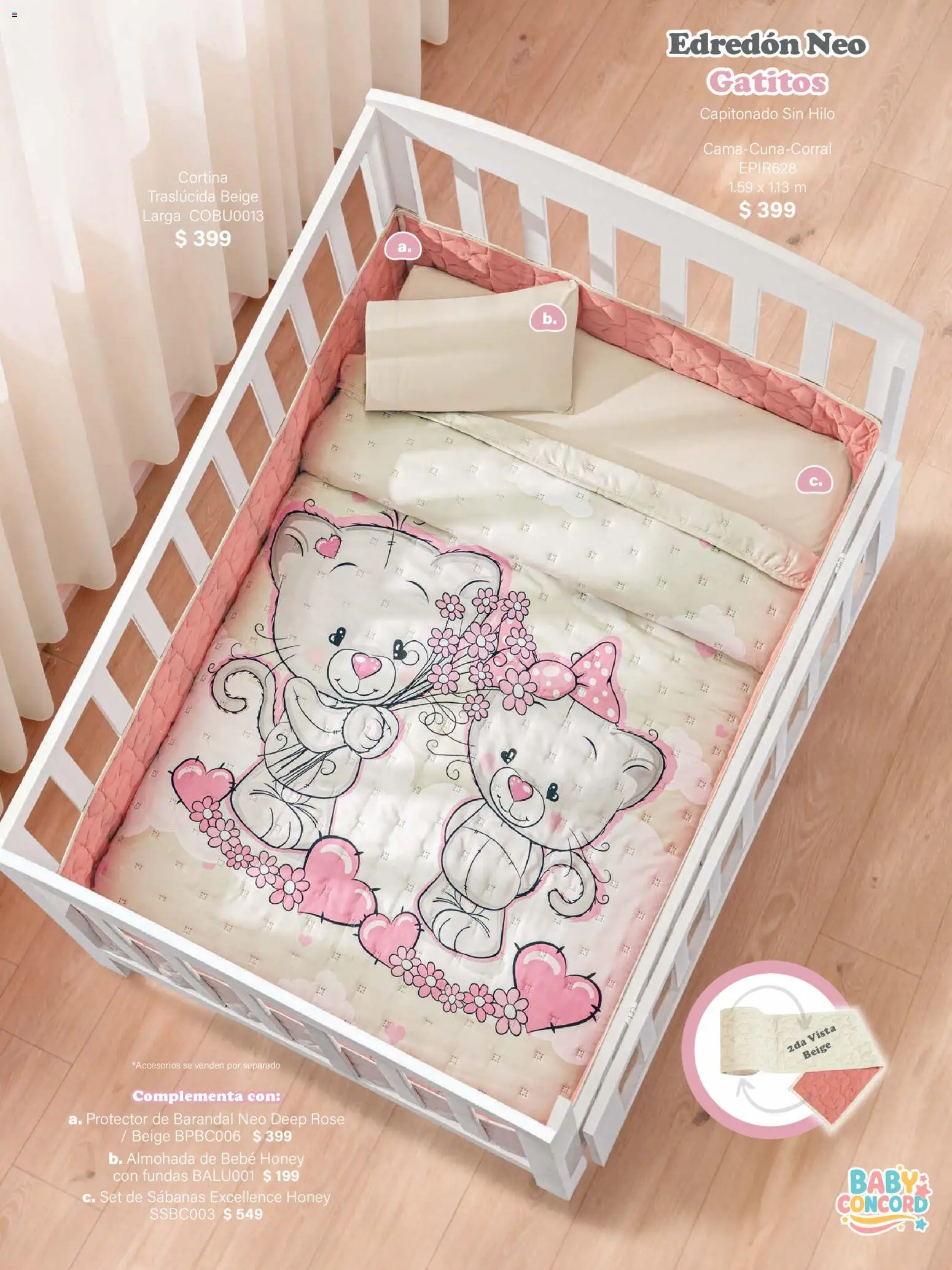 Nuevas ofertas de Colchas Concord válidas en toda la República Mexicana desde el 01.02.2026. ¡Encuentra las mejores ofertas en Colchas Concord catálogo Baby! | Página: 7 | Productos: Almohada, Sabanas