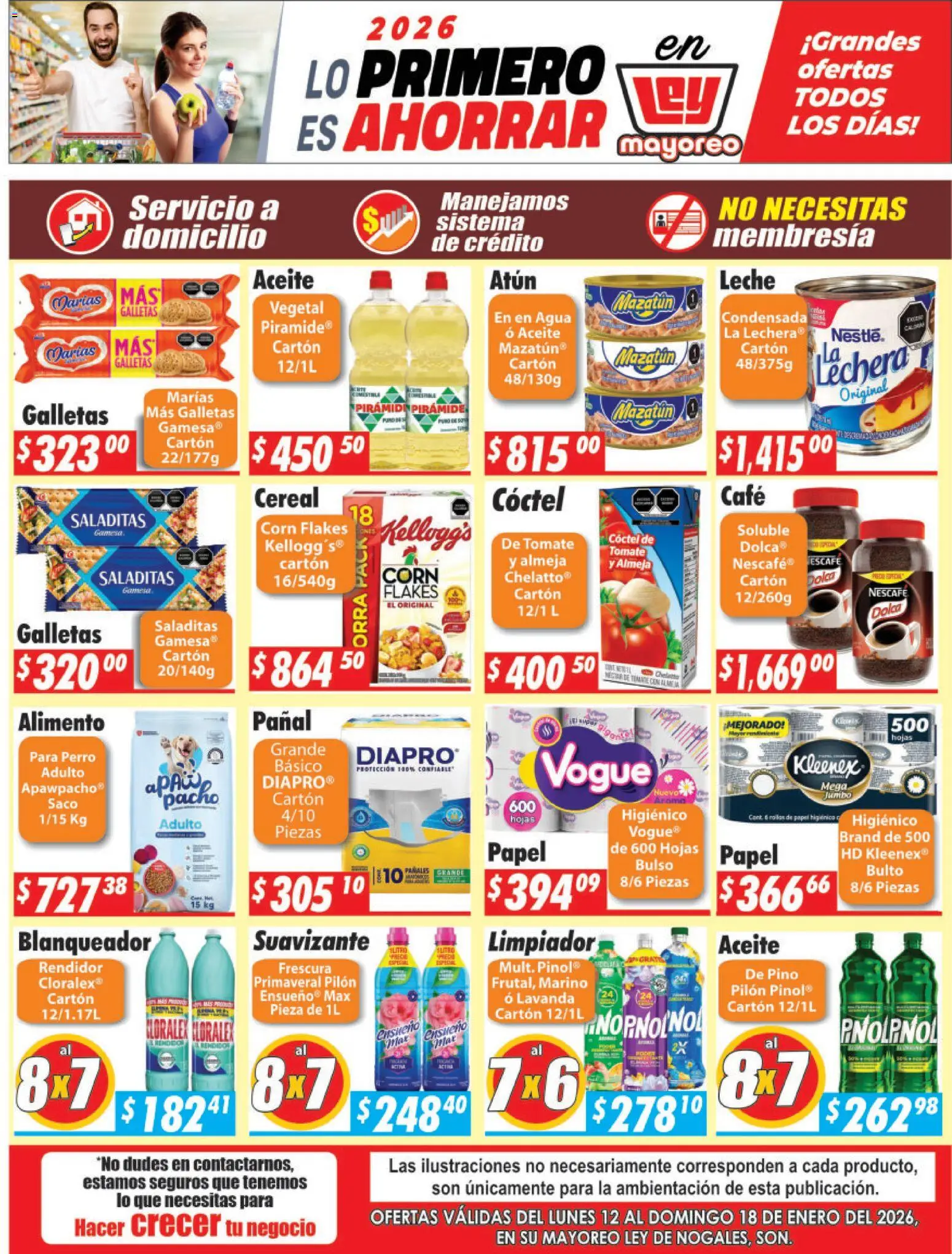 Nuevas ofertas de Casa Ley válidas en toda la República Mexicana desde el 12.01.2026. ¡Encuentra las mejores ofertas en Casa Ley folleto Nogales! | Página: 2 | Productos: Café, Suavizante, Pañales, Papel higiénico