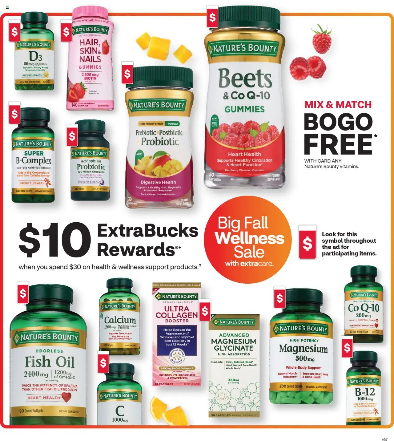 CVS Pharmacy Weekly Ad - WA - valid from 14.09.2025 | Page: 3 | Products: Vitamin, Fish Oil, Biotin, Fish