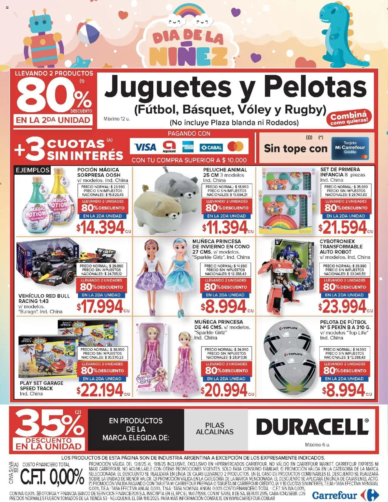 Carrefour ofertas │ válido desde el 12.08.2025 | Página: 2 | Productos: Banco, Robot, Sobre, Pelota