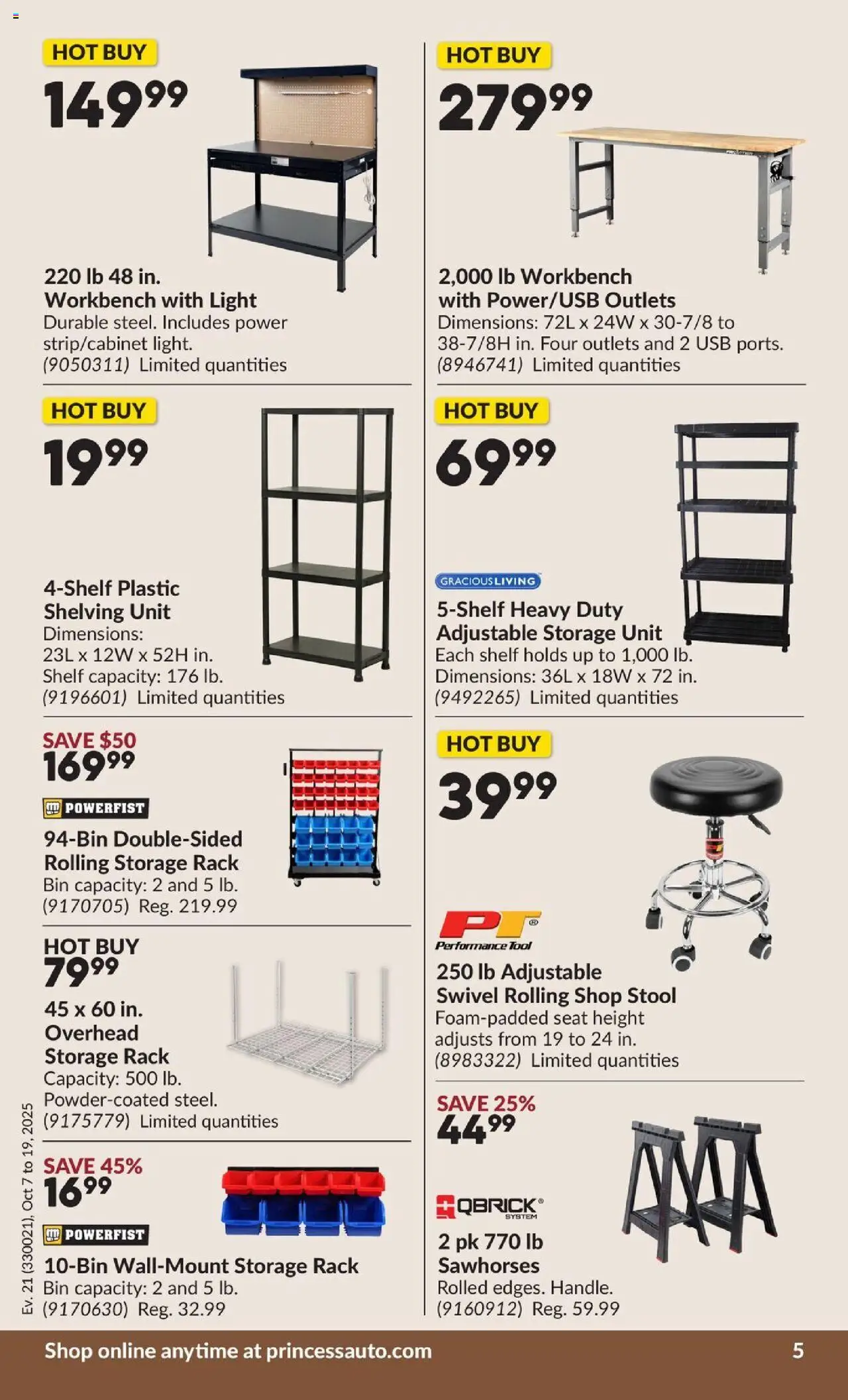Princess Auto flyer valid from 07.10.2025 | Page: 11 | Products: Shelf