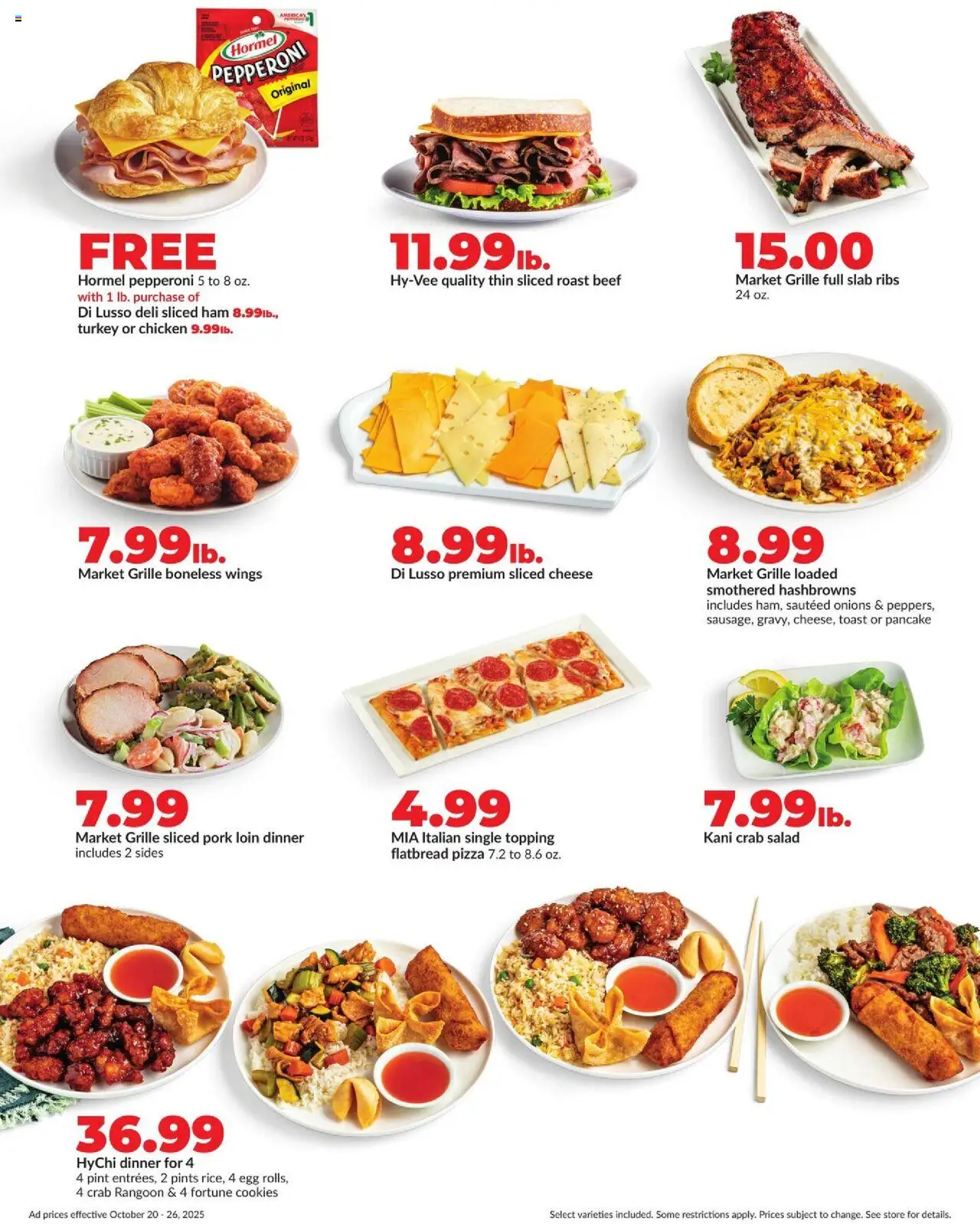HyVee Weekly Ad - valid from 20.10.2025 | Page: 15 | Products: Pizza, Pork, Beef, Cookies