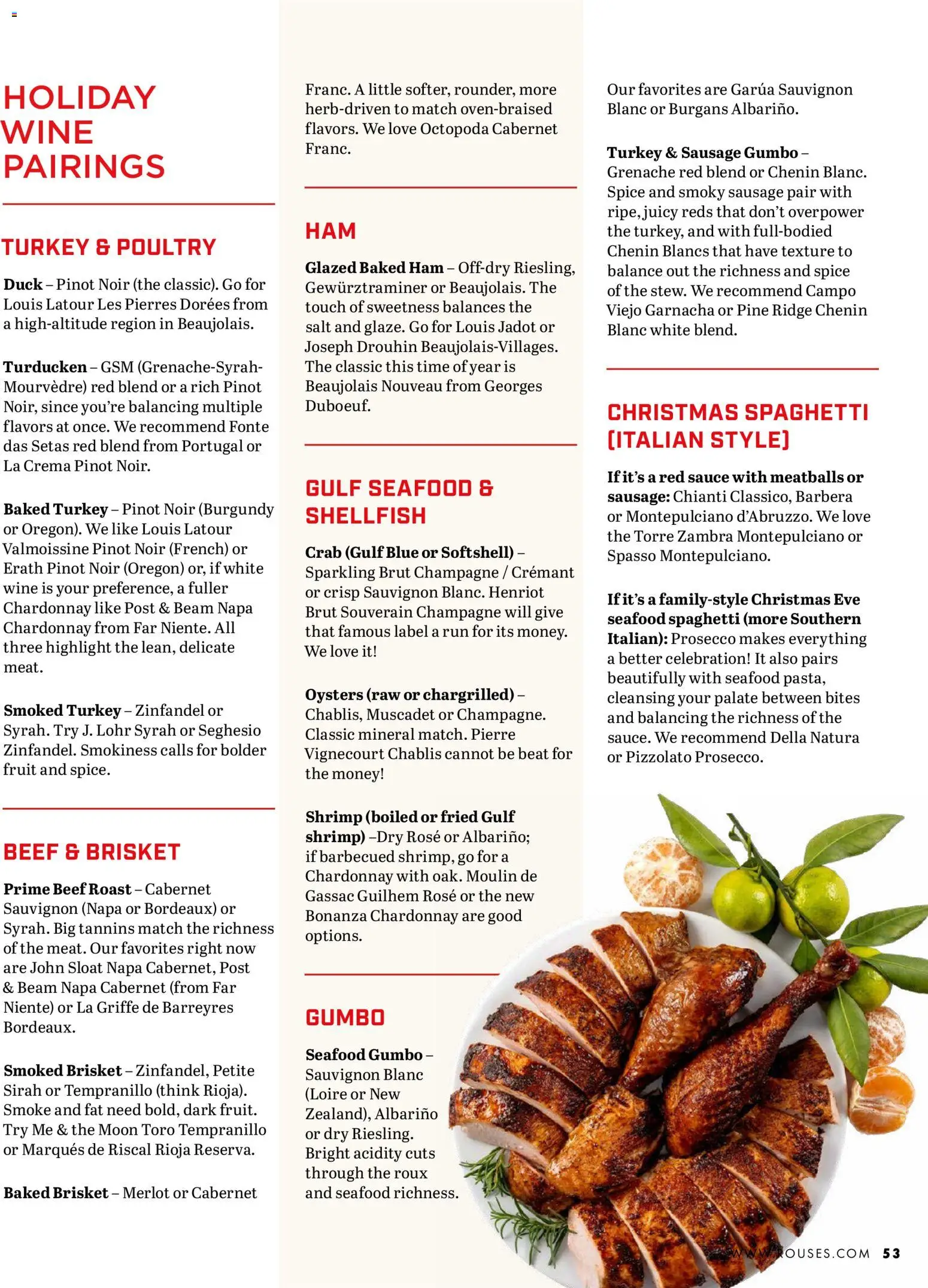 Rouses Magazine Winter 2025 - valid from 20.11.2025 | Page: 55 | Products: Wine, Beef, Salt, Seafood