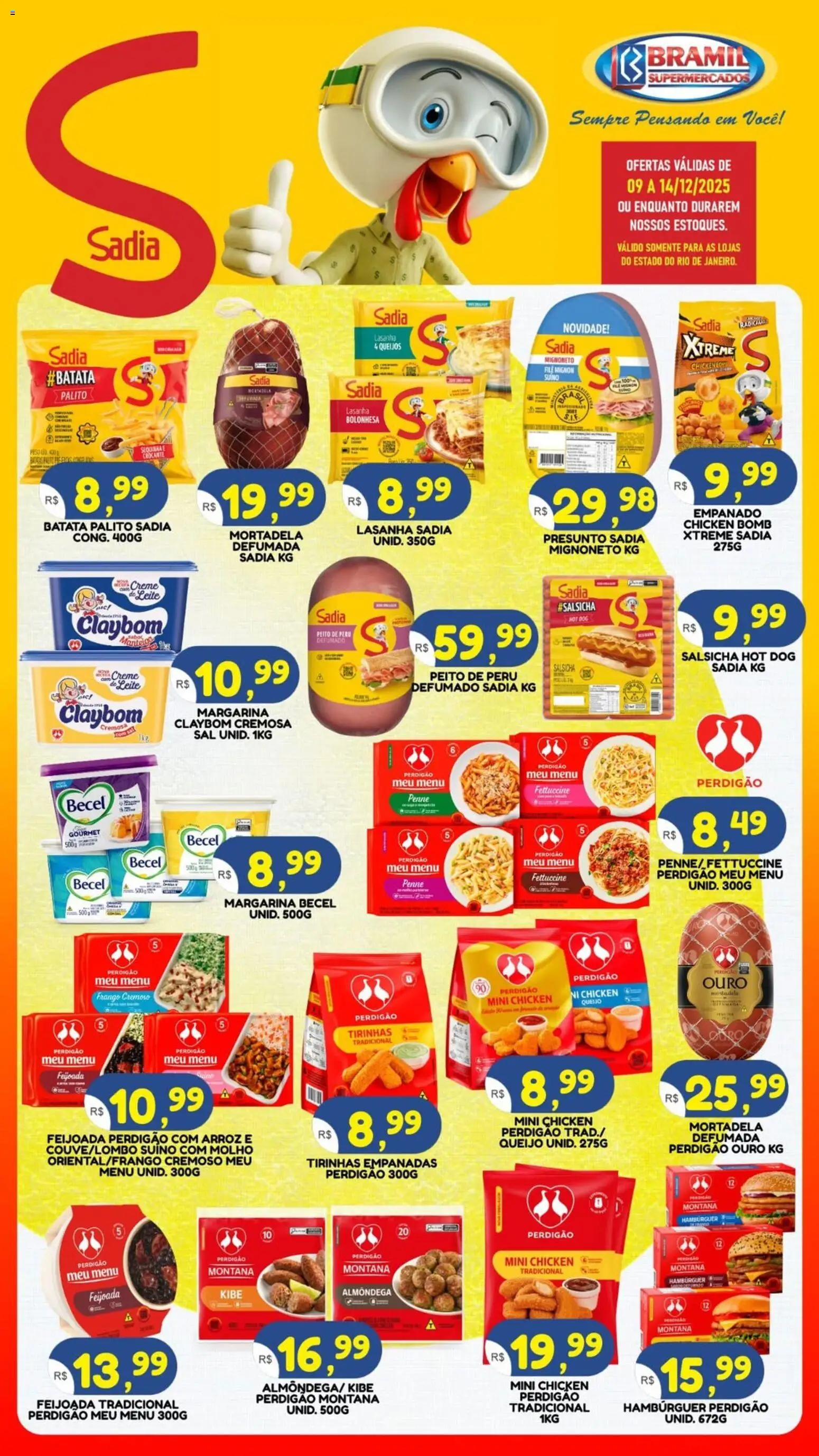 Bramil Supermercados Folheto - válido de 09.12.2025 | Página: 1 | Produtos: Presunto, Lasanha, Batata, Margarina
