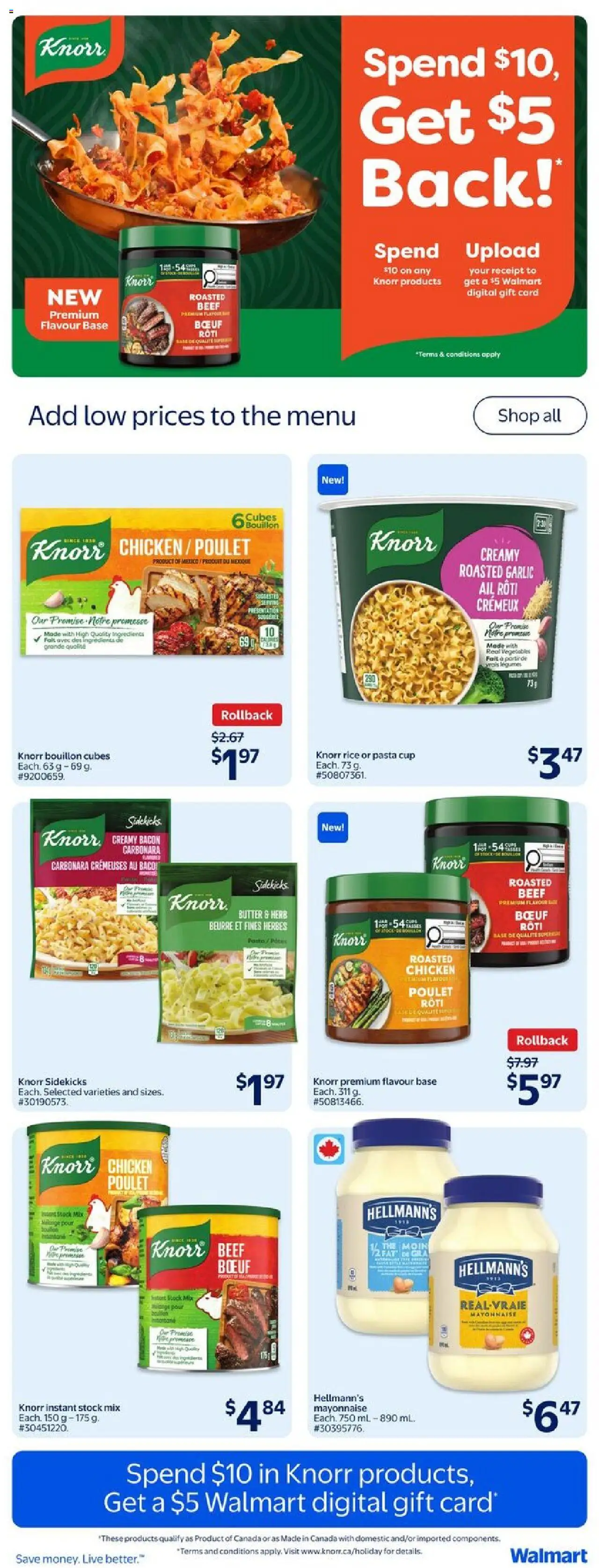 Walmart flyer valid from 09.10.2025 | Page: 31 | Products: Rice, Beef, Pasta, Ham