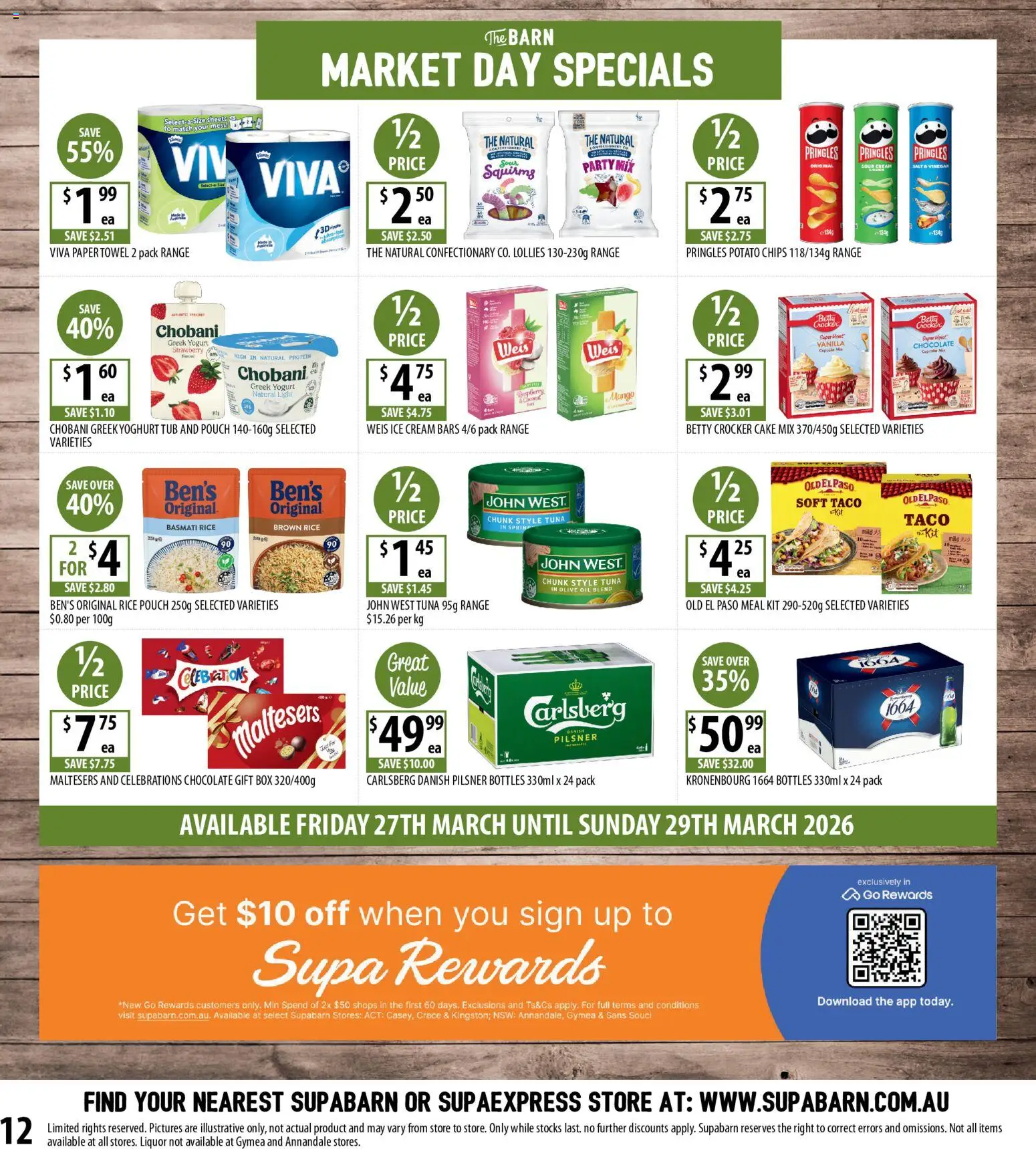 Supabarn catalogue - valid from 25.03.2026 | Page: 12 | Products: Box, Chocolate, Rice, Cream