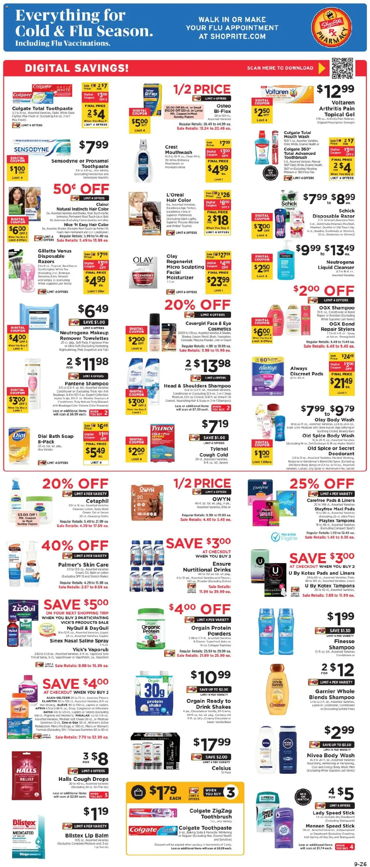 ShopRite Weekly Ad - valid from 02.10.2025 | Page: 11 | Products: Bath, Powder, Chocolate, Mouthwash
