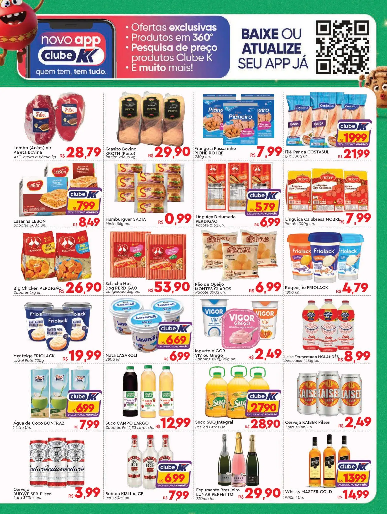 Komprao Atacadista Folheto - válido de 08.12.2025 | Página: 3 | Produtos: Acém, Leite, Cerveja, Sal