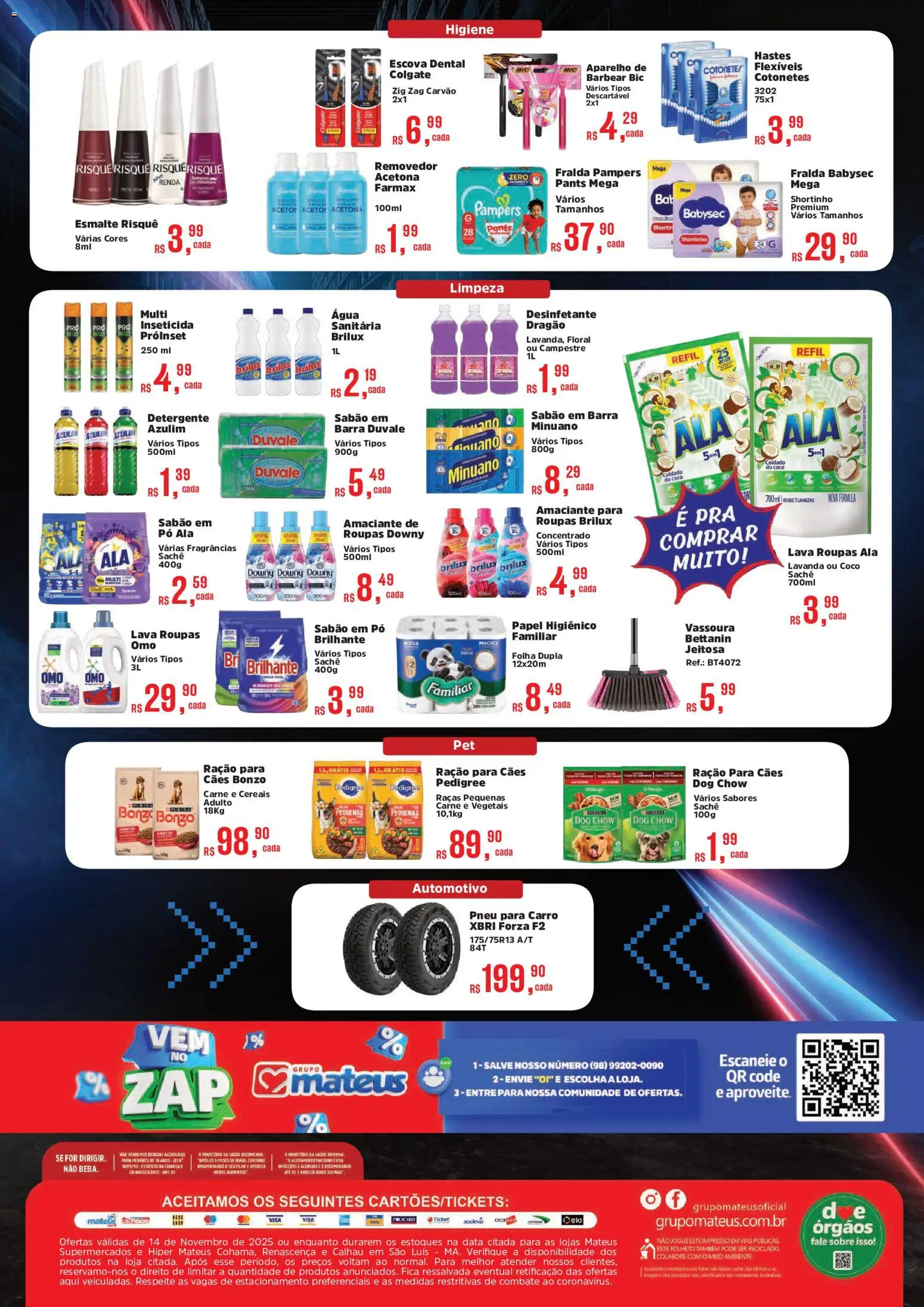 Mateus Folheto - válido de 14.11.2025 | Página: 4 | Produtos: Azulim, Pó, Amaciante de roupas, Cereais