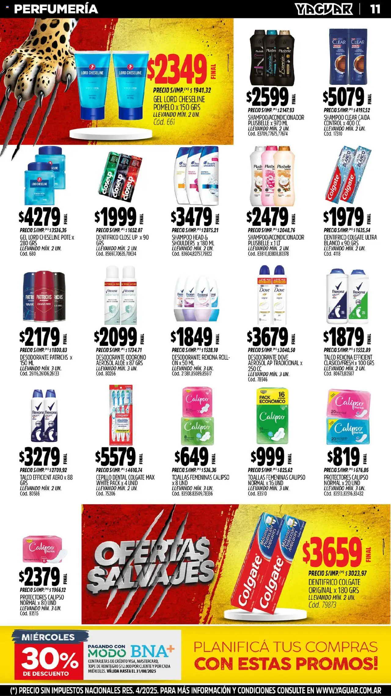 Yaguar - José C. Paz │ válido desde el 04.08.2025 | Página: 10 | Productos: Toallas, Shampoo, Brillo, Pomelo