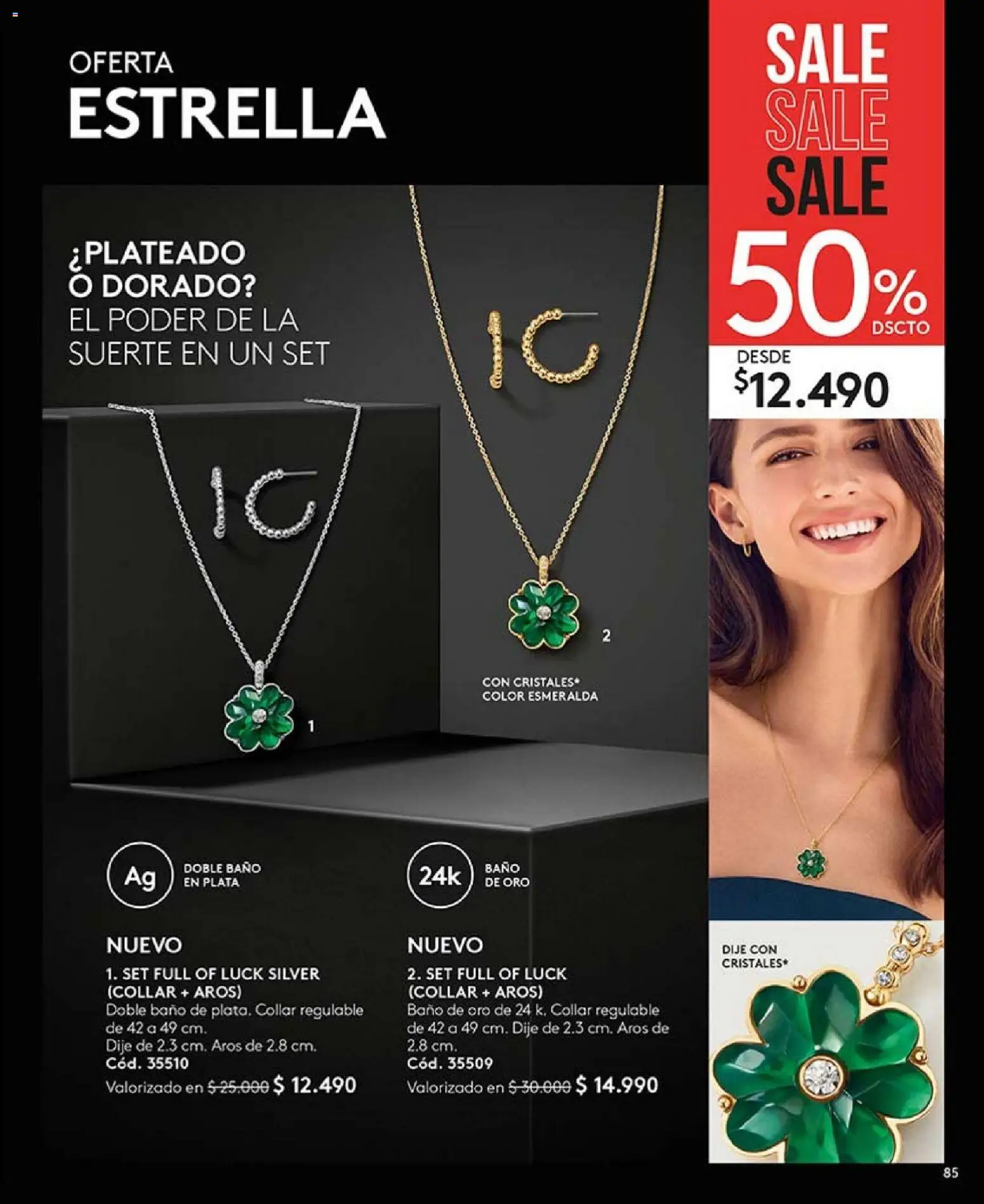 Catálogo Ésika Campaña 2 │ válido desde el 15.01.2026 | Página: 85 | Productos: Baño, Collar, Aros, Dije