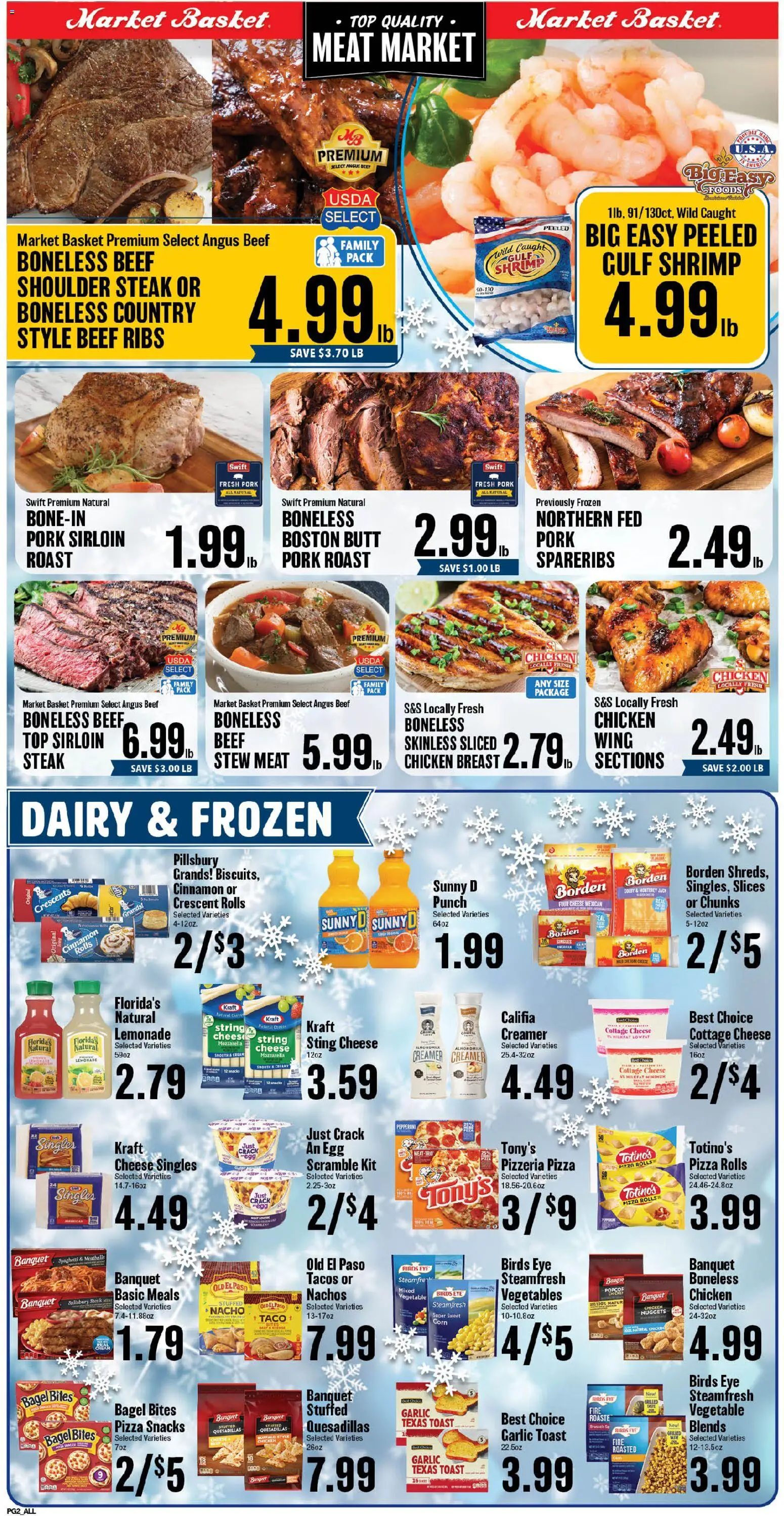 Market Basket Lake Charles - valid from 02.01.2026 | Page: 2 | Products: Basket, Pizza, Pork, Vegetables
