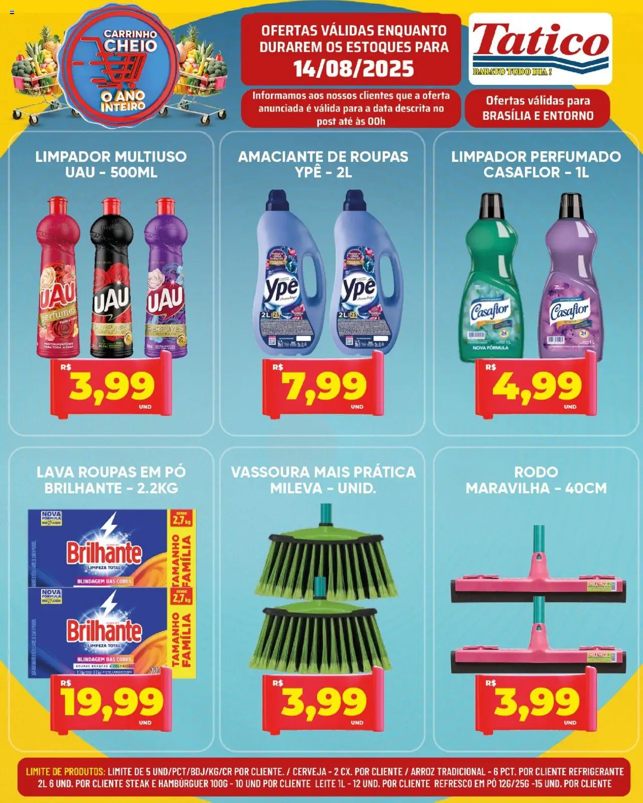 Tatico Folheto - válido de 15.08.2025 | Página: 42 | Produtos: Cerveja, Carrinho, Hambúrguer, Rodo