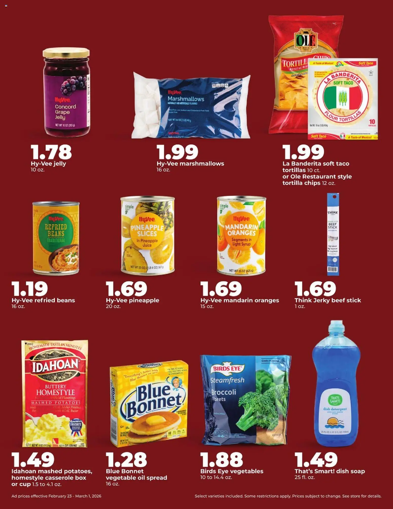 HyVee Weekly Ad - valid from 23.02.2026 | Page: 20 | Products: Soap, Pineapple, Detergent, Vegetables