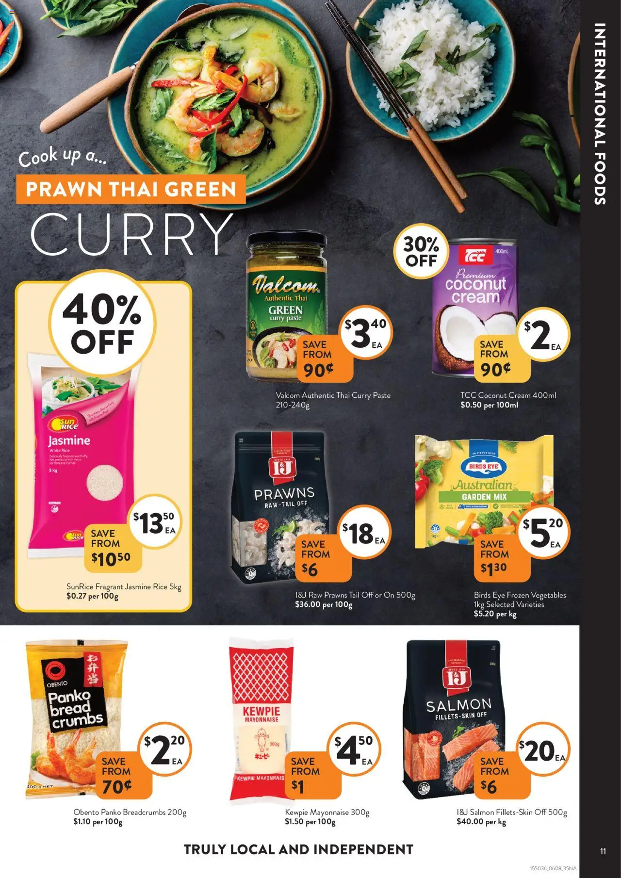 Foodworks catalogue - valid from 06.08.2025 | Page: 11 | Products: Curry, Vegetables, Salmon, Mayonnaise