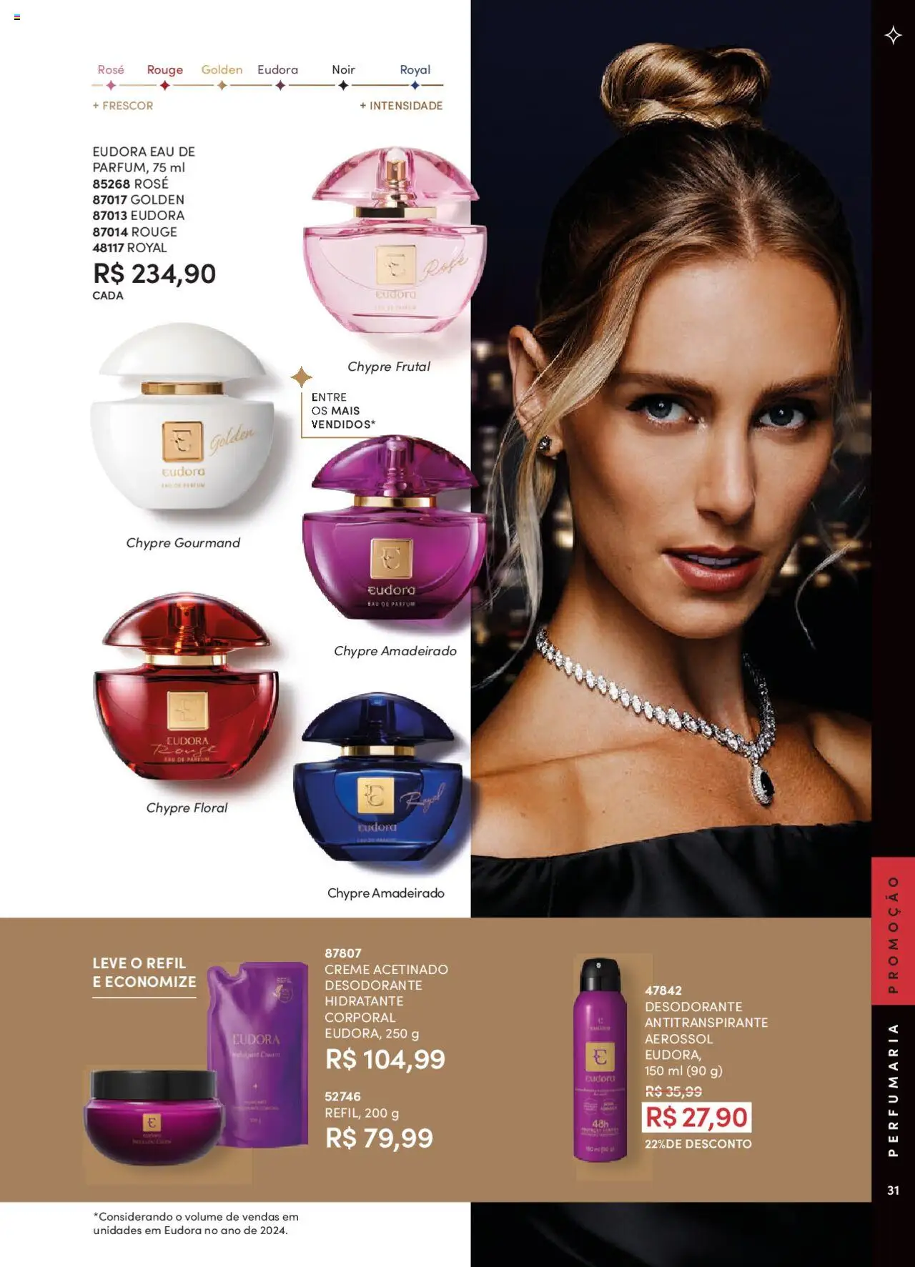 Eudora Folheto - válido de 07.10.2025 | Página: 31 | Produtos: Pó, Desodorante, Creme