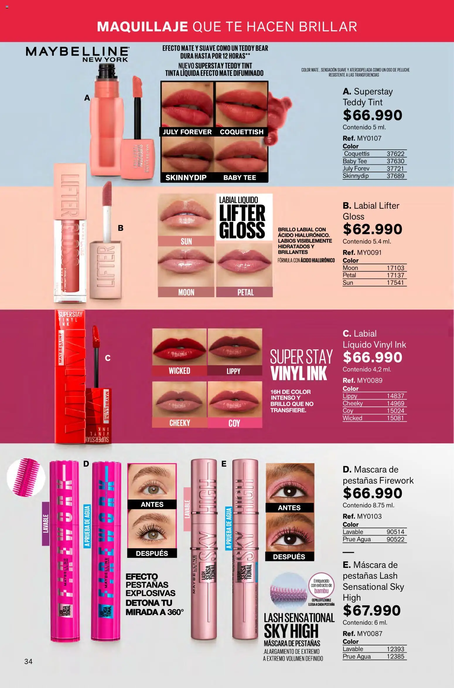 Leonisa revista - valida desde el 02.01.2026 | Página: 34 | Productos: Agua, Maquillaje, Cepillo, Máscara