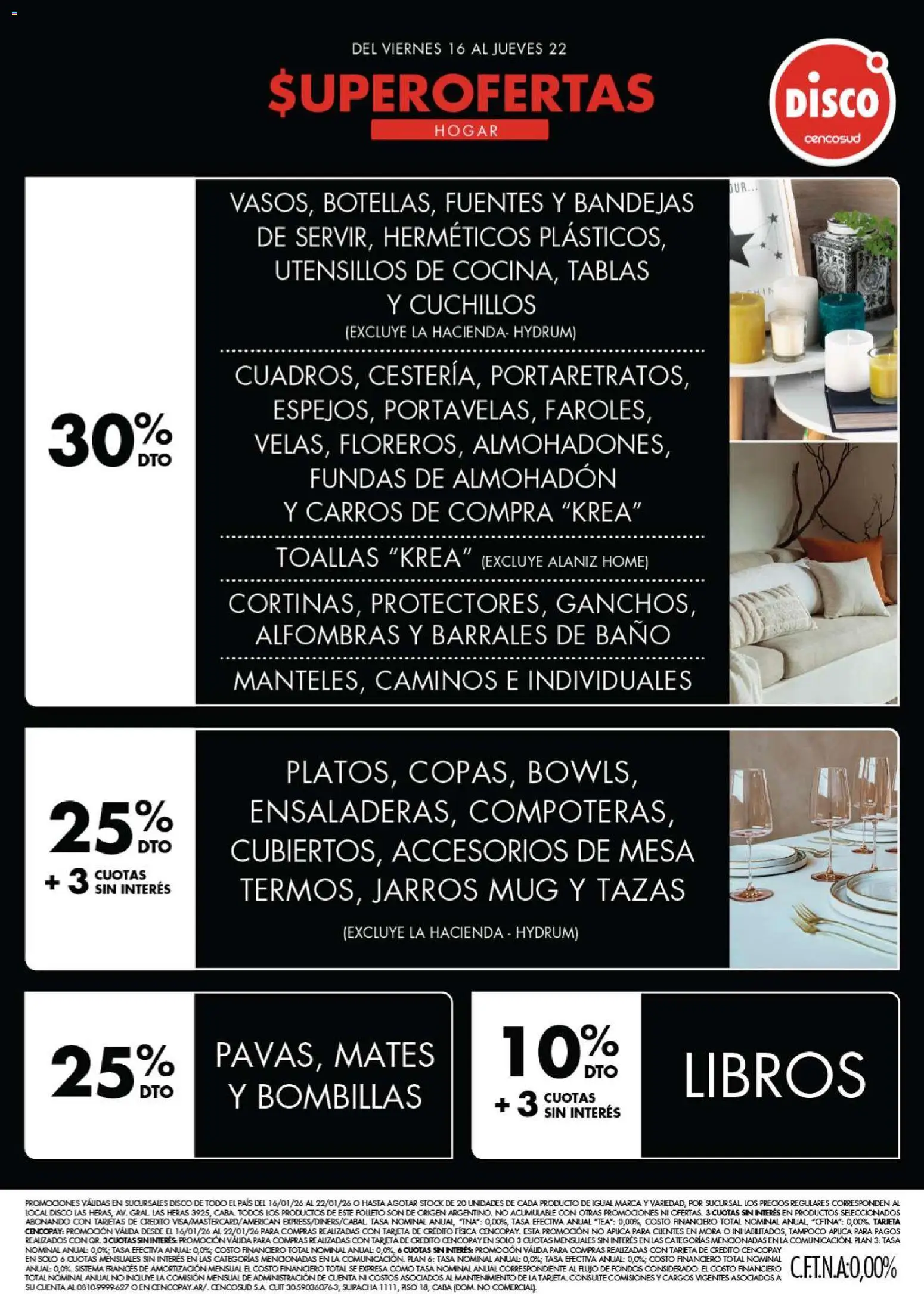 Disco - Ofertas | Electro, T. Libre y más │ válido desde el 16.01.2026 | Página: 3 | Productos: Toallas, Almohadon, Mesa, Baño