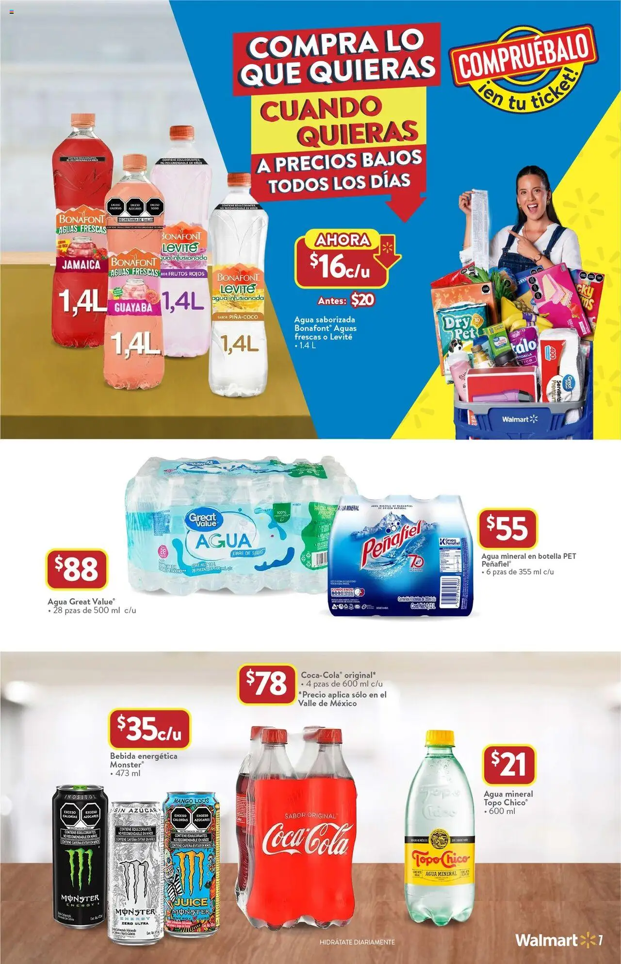 Nuevas ofertas de Walmart válidas en toda la República Mexicana desde el 14.08.2025. ¡Encuentra las mejores ofertas en Walmart - Folleto! | Página: 7 | Productos: Azúcar, Agua, Mango, Botella