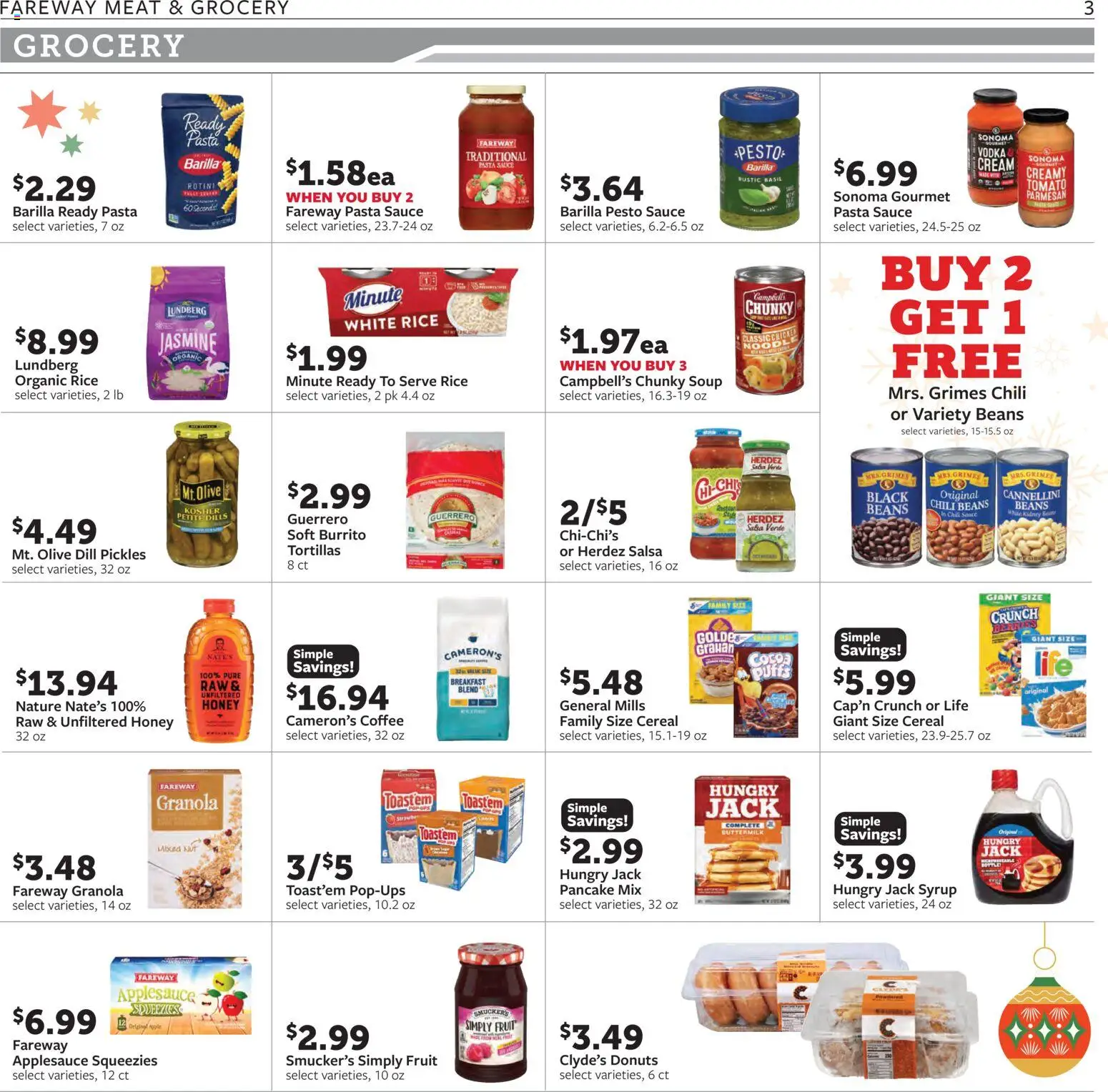 Fareway Weekly Ad - valid from 15.12.2025 | Page: 3 | Products: Rice, Cream, Sauce, Dill
