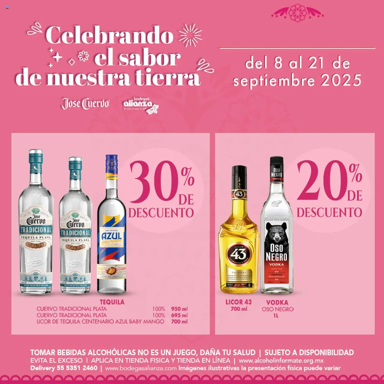 Nuevas ofertas de Bodegas Alianza válidas en toda la República Mexicana desde el 08.09.2025. ¡Encuentra las mejores ofertas en Bodegas Alianza - Catálogo Descuentos Exclusivos! | Página: 2 | Productos: Mango, Tequila, Vodka