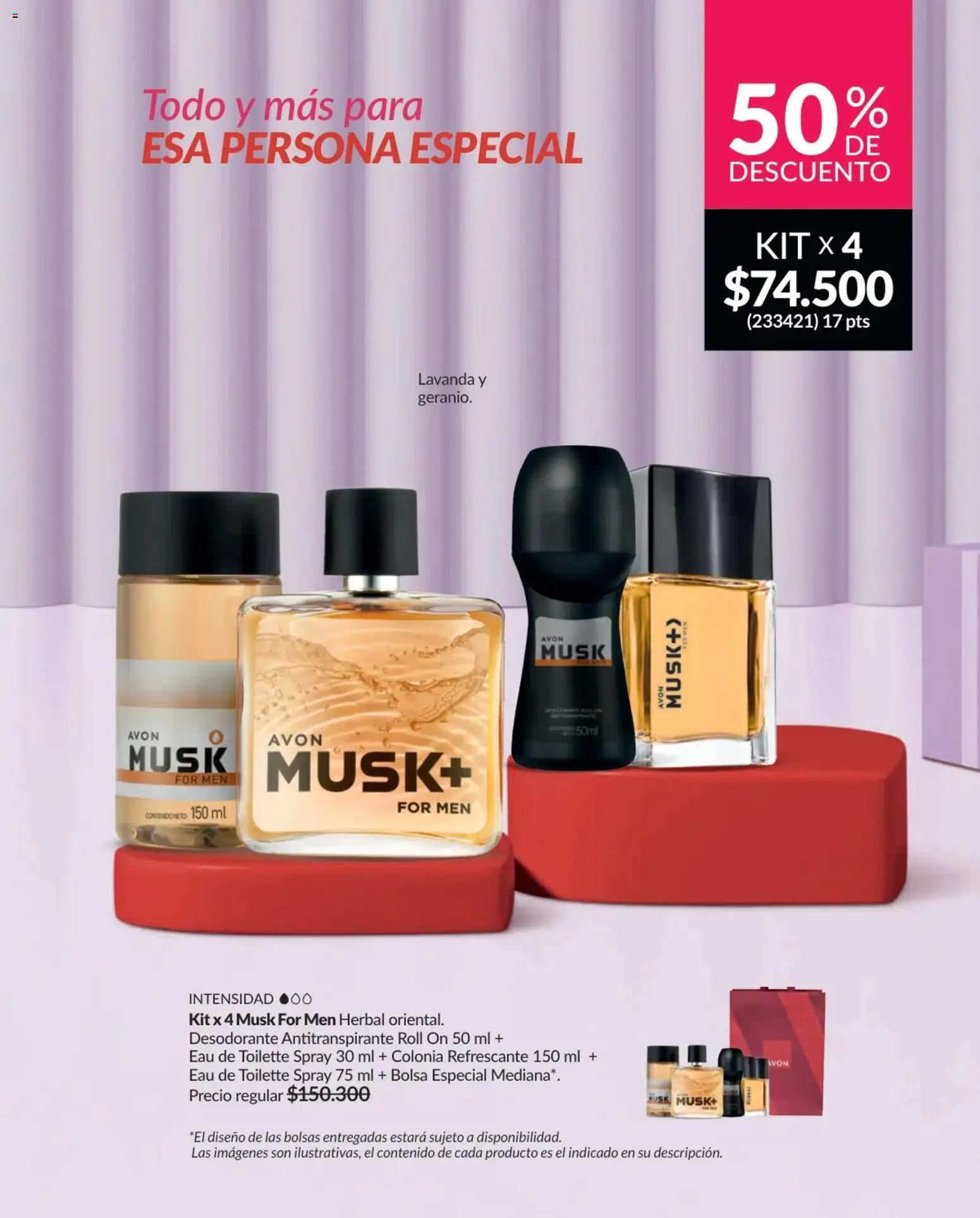 Avon revista - valida desde el 01.02.2026 | Página: 47 | Productos: Bolsa, Eau de toilette, Desodorante, Antitranspirante