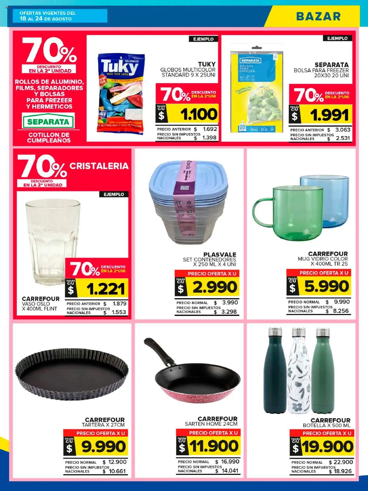 Carrefour Maxi catálogo │ válido desde el 18.08.2025 | Página: 23 | Productos: Bolsa, Botella, Sartén, Té