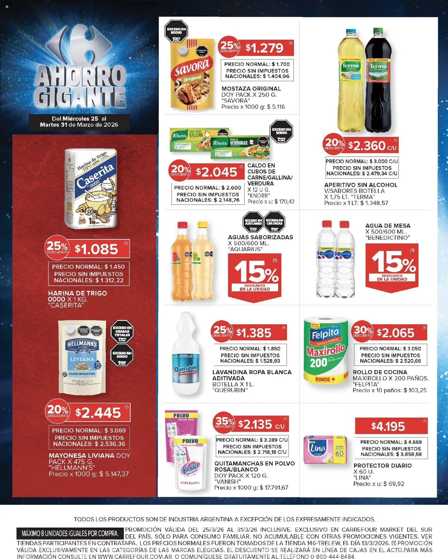 Carrefour Market catálogo │ válido desde el 25.03.2026 | Página: 13 | Productos: Botella, Mesa, Quitamanchas, Agua