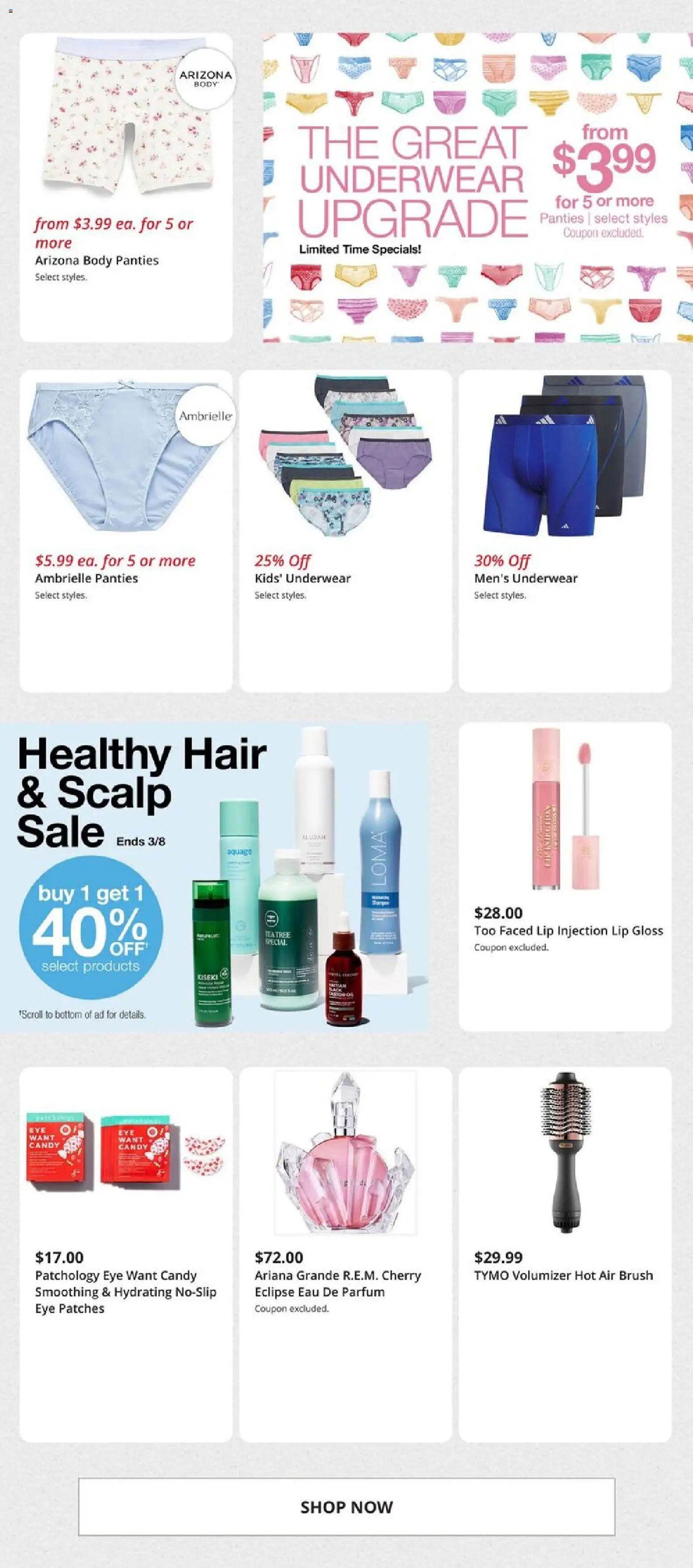 JCPenney Weekly Ad - valid from 23.02.2026 | Page: 5 | Products: Brush, Lip gloss, Underwear, Panties