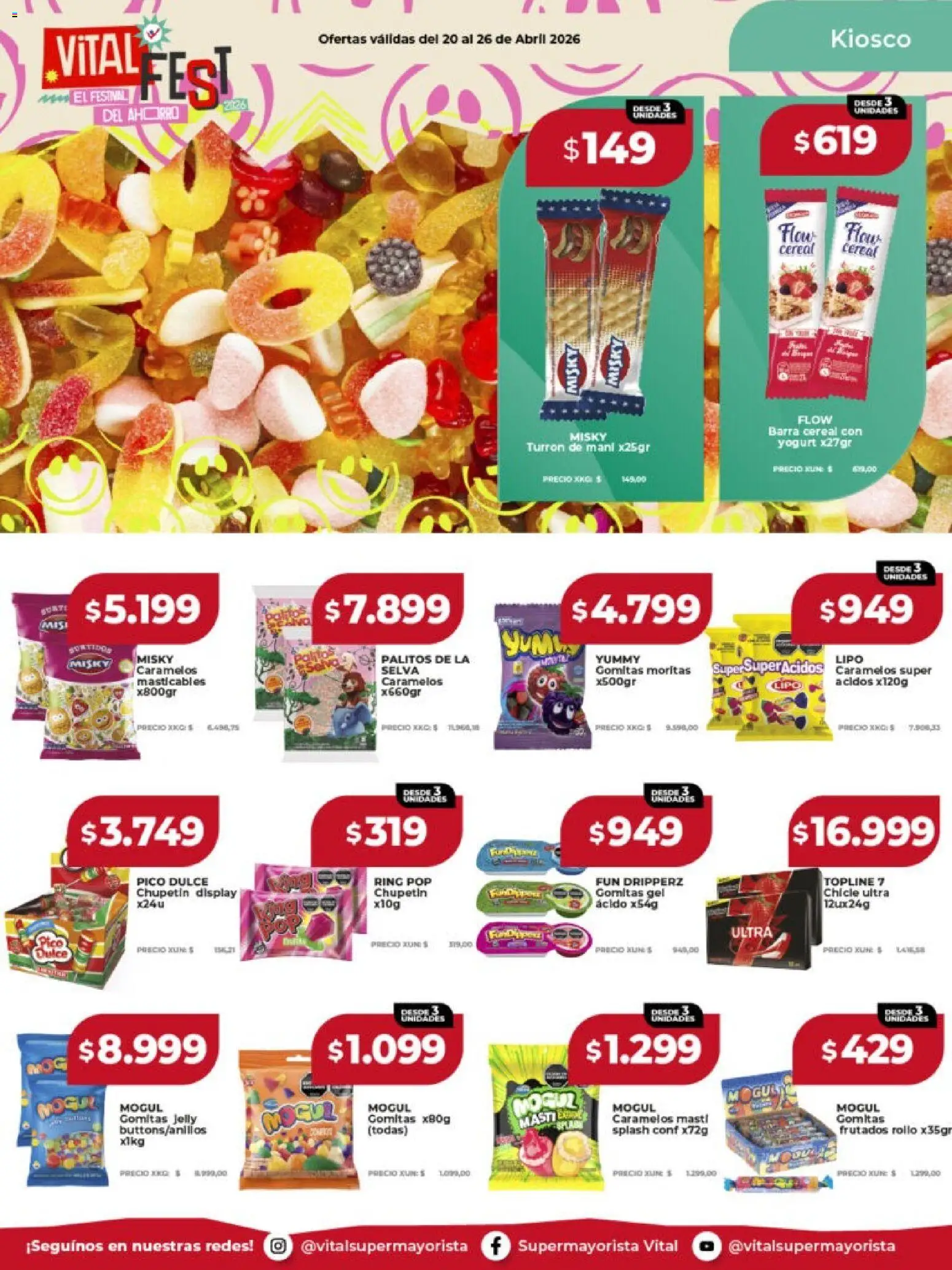 Vital - Ofertas │ válido desde el 20.04.2026 | Página: 17 | Productos: Gomitas, Mani, Chicle, Turrón