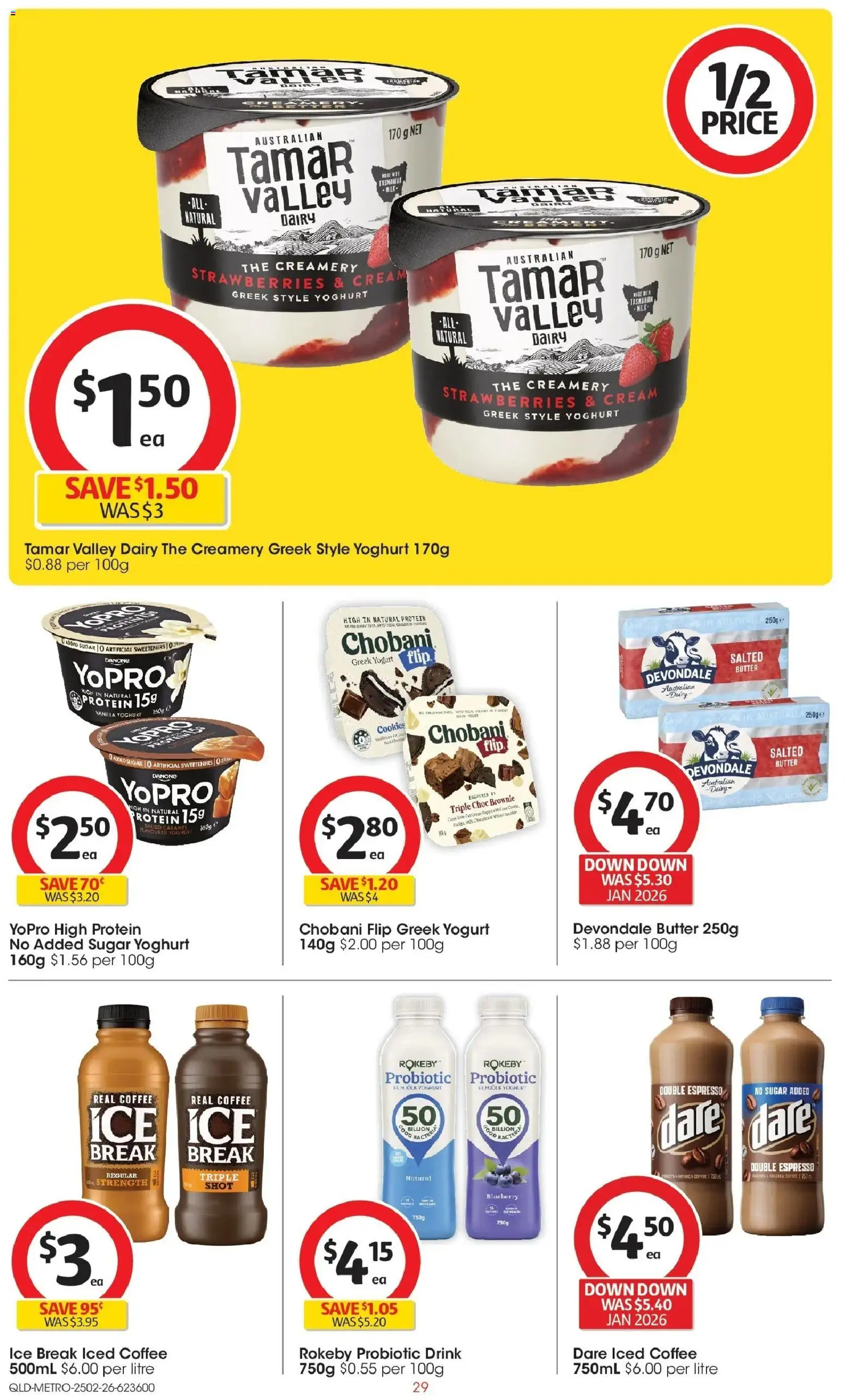 Coles catalogue - valid from 25.02.2026 | Page: 29 | Products: Milk, Yoghurt, Coffee, Cream