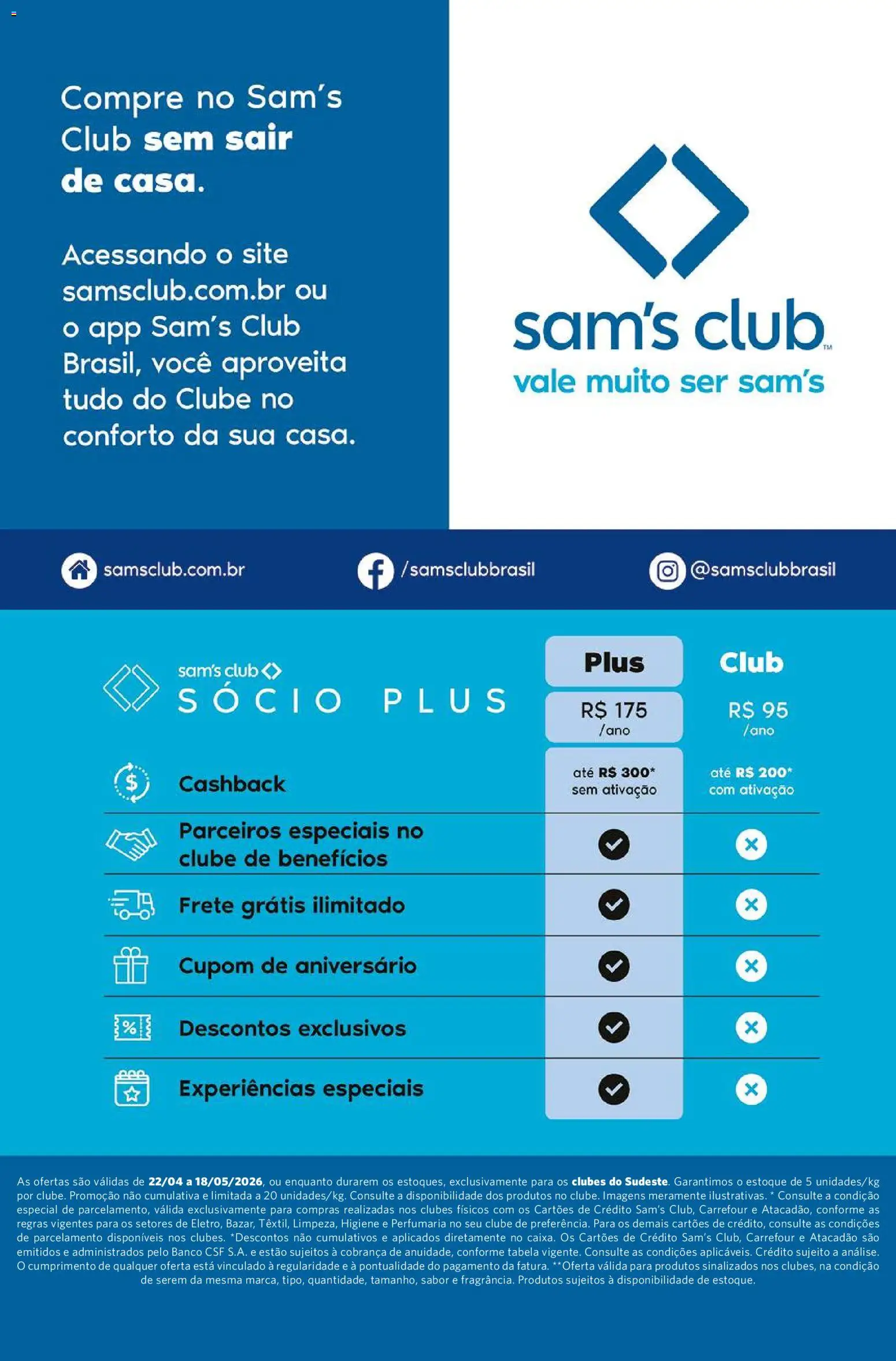 Sam's Club Folheto - válido de 22.04.2026 | Página: 16 | Produtos: Banco