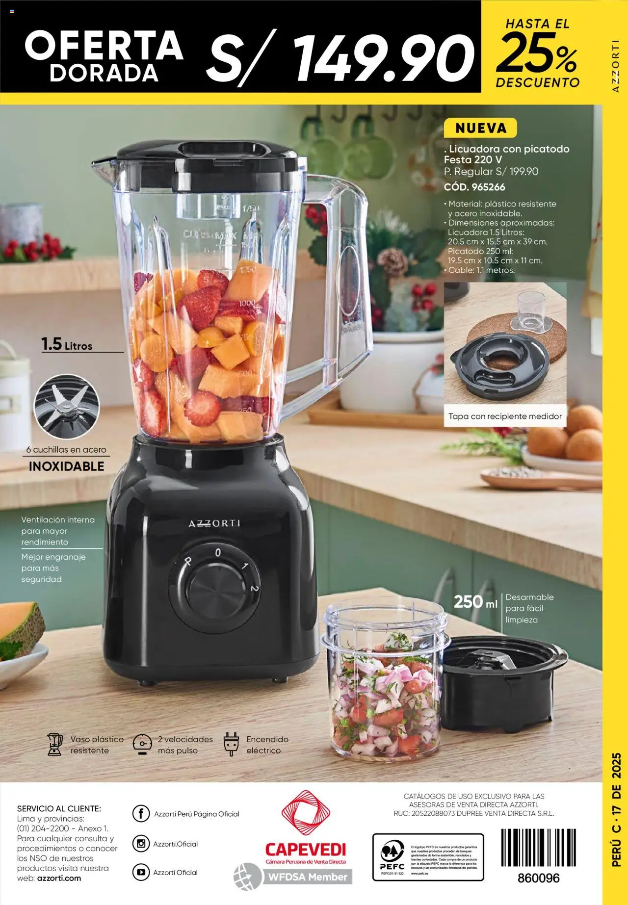 Catálogo Azzorti válido desde 15.10.2025 | Página: 260 | Productos: Cámara, Cable, Licuadora