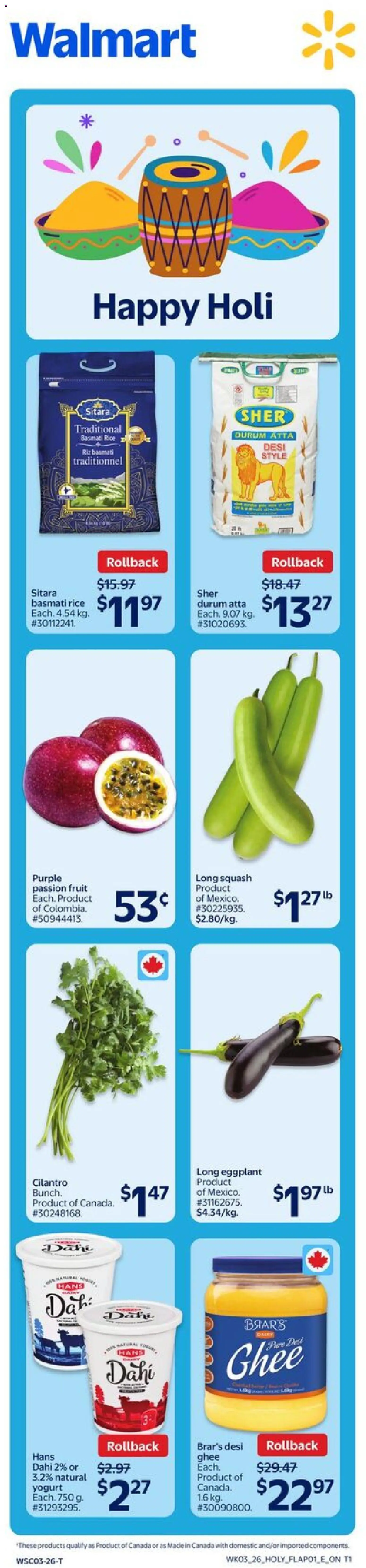 Walmart flyer valid from 12.02.2026 | Page: 10 | Products: Rice, Yogurt