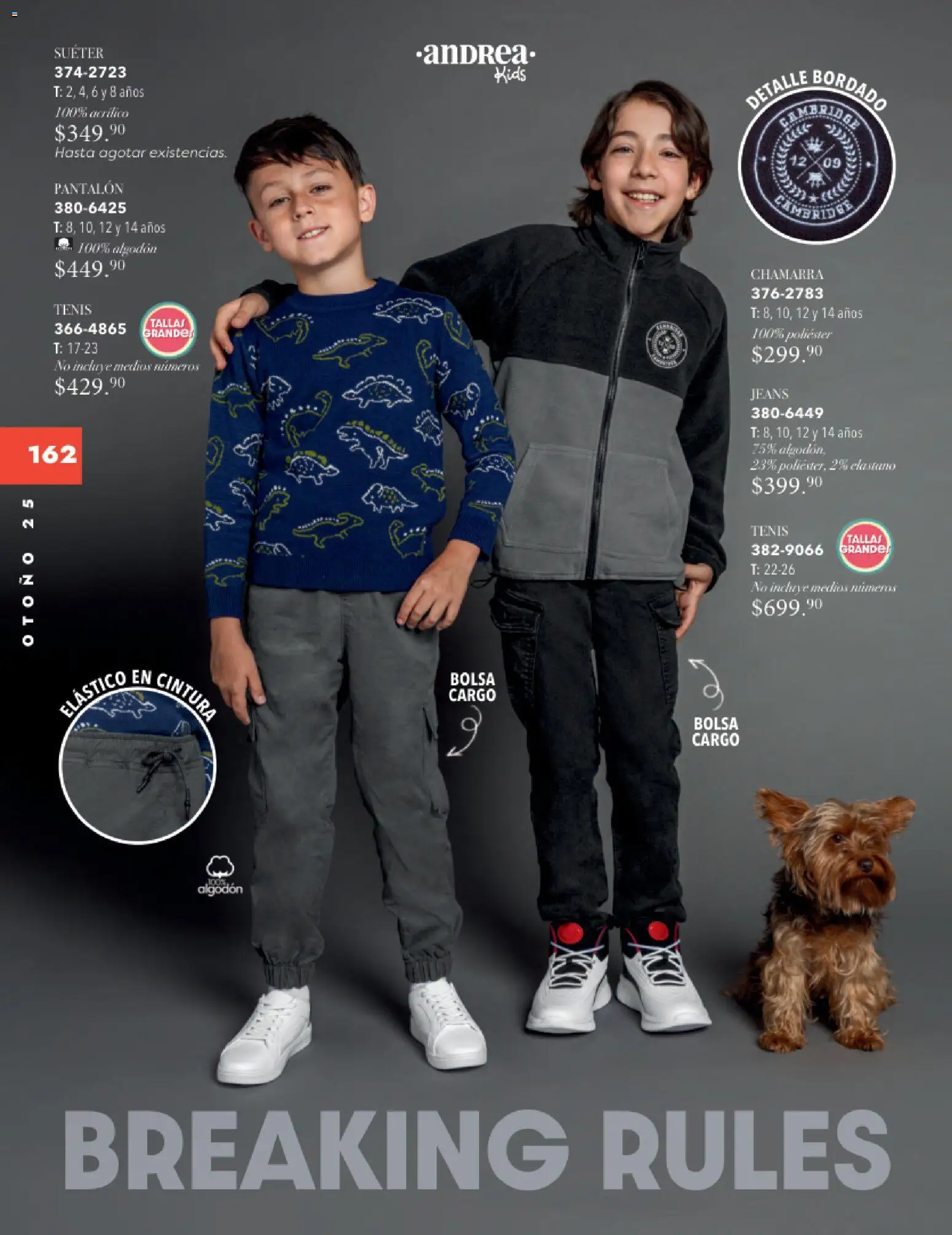 Nuevas ofertas de Andrea válidas en toda la República Mexicana desde el 26.11.2025. ¡Encuentra las mejores ofertas en Andrea catálogo Infantil Kids! | Página: 111 | Productos: Tenis, Bolsa, Chamarra, Algodón