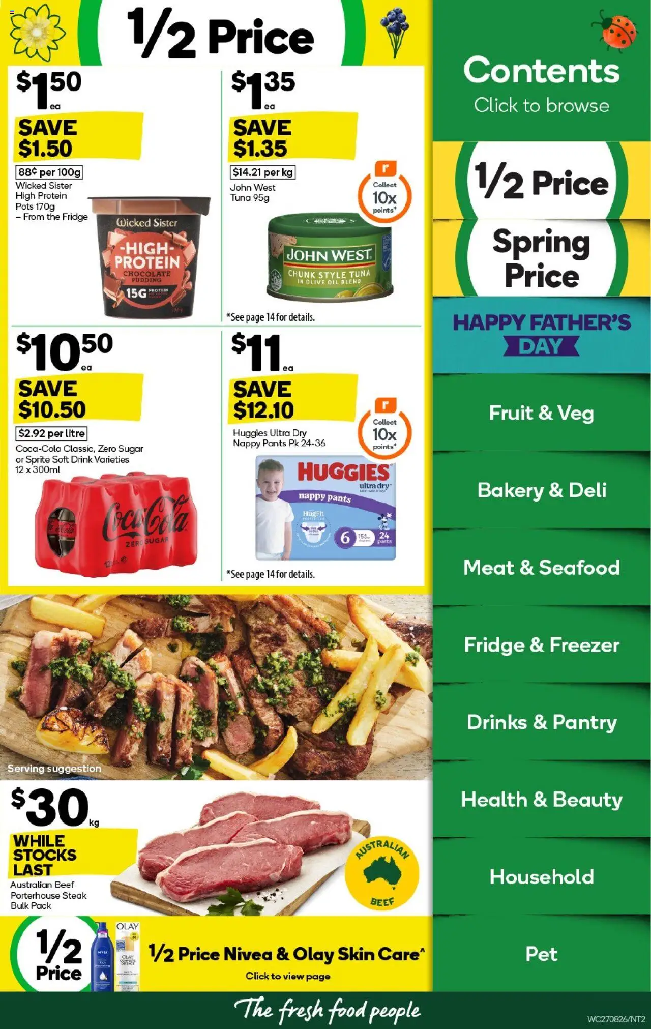 Woolworths catalogue - valid from 27.08.2025 | Page: 2 | Products: Pants, Steak, Sugar, Freezer