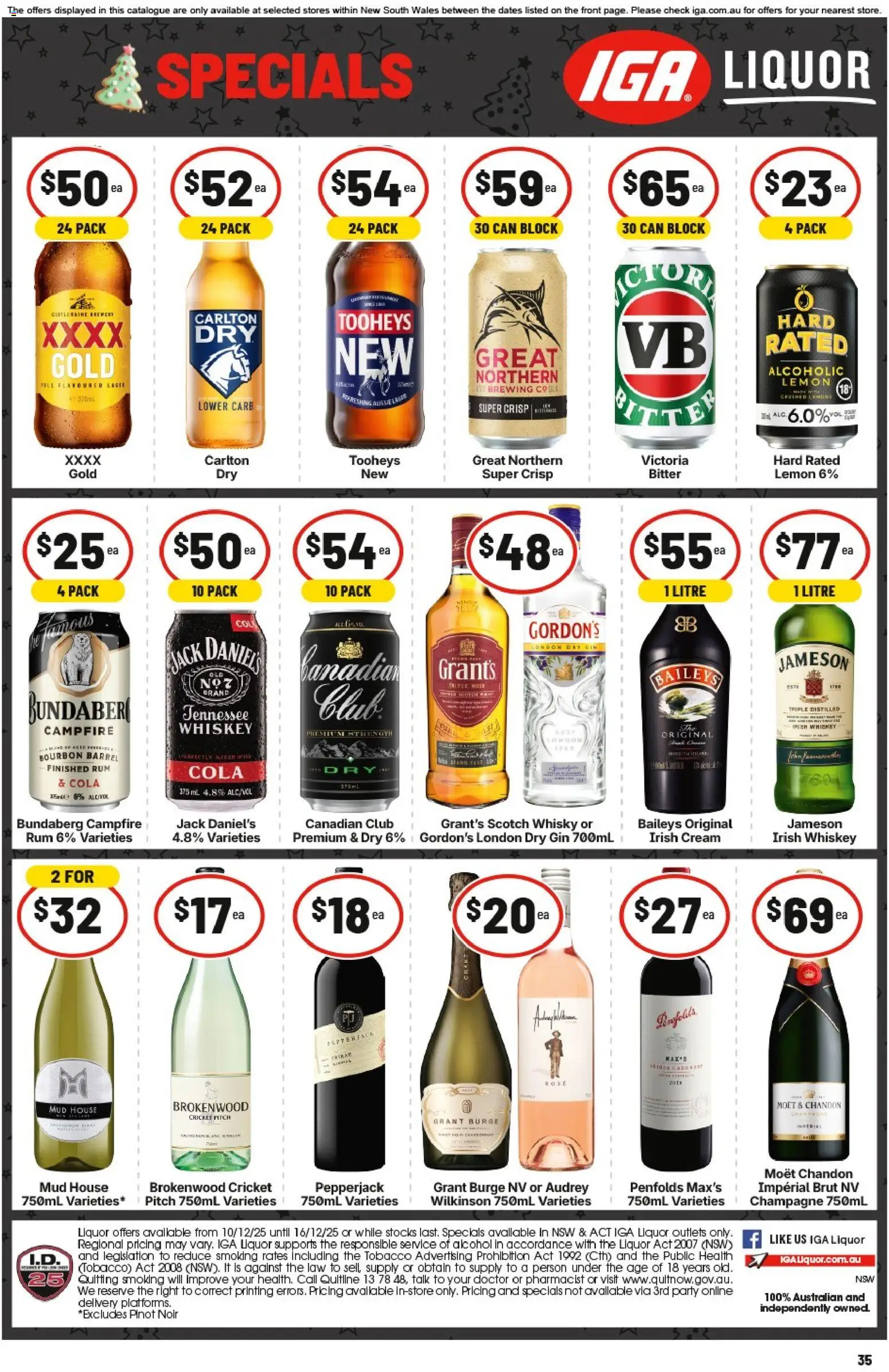 IGA catalogue - valid from 10.12.2025 | Page: 39 | Products: Whiskey, Rum, Lemon, Scotch