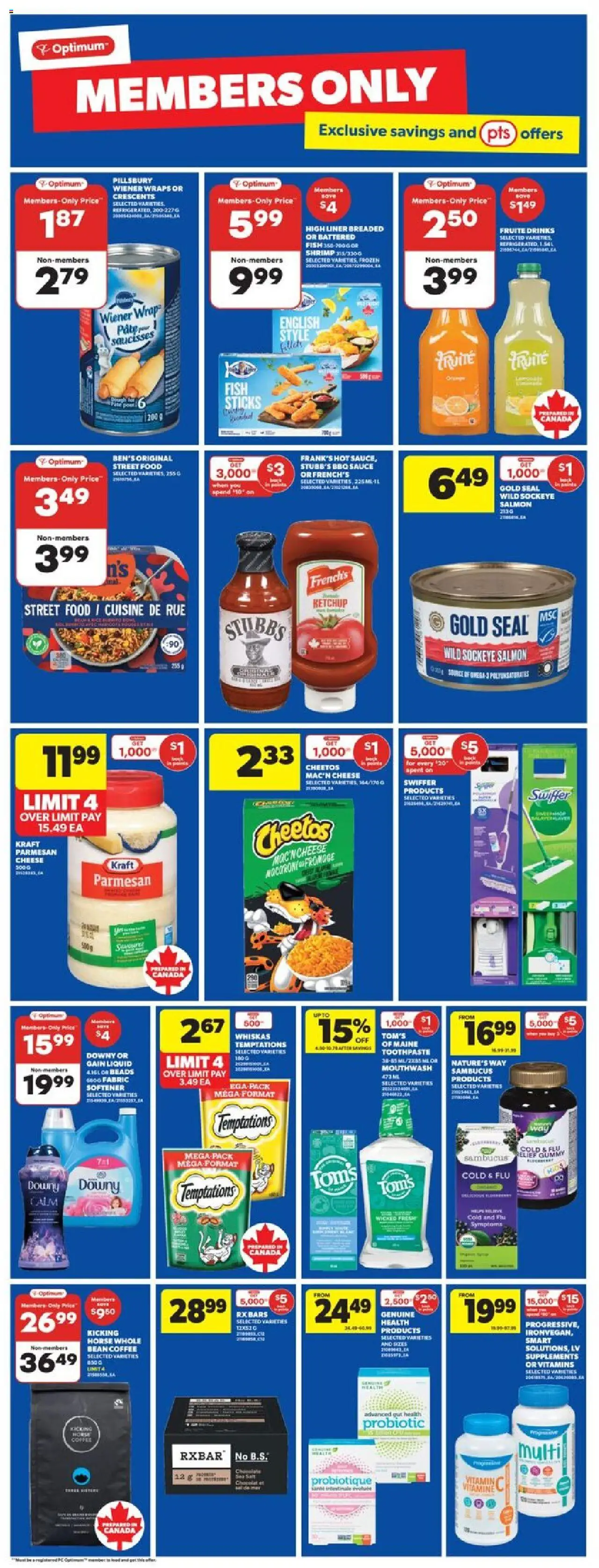 Real Canadian Superstore flyer valid from 18.09.2025 | Page: 14 | Products: Ketchup, Fabric softener, Cheese, Coffee