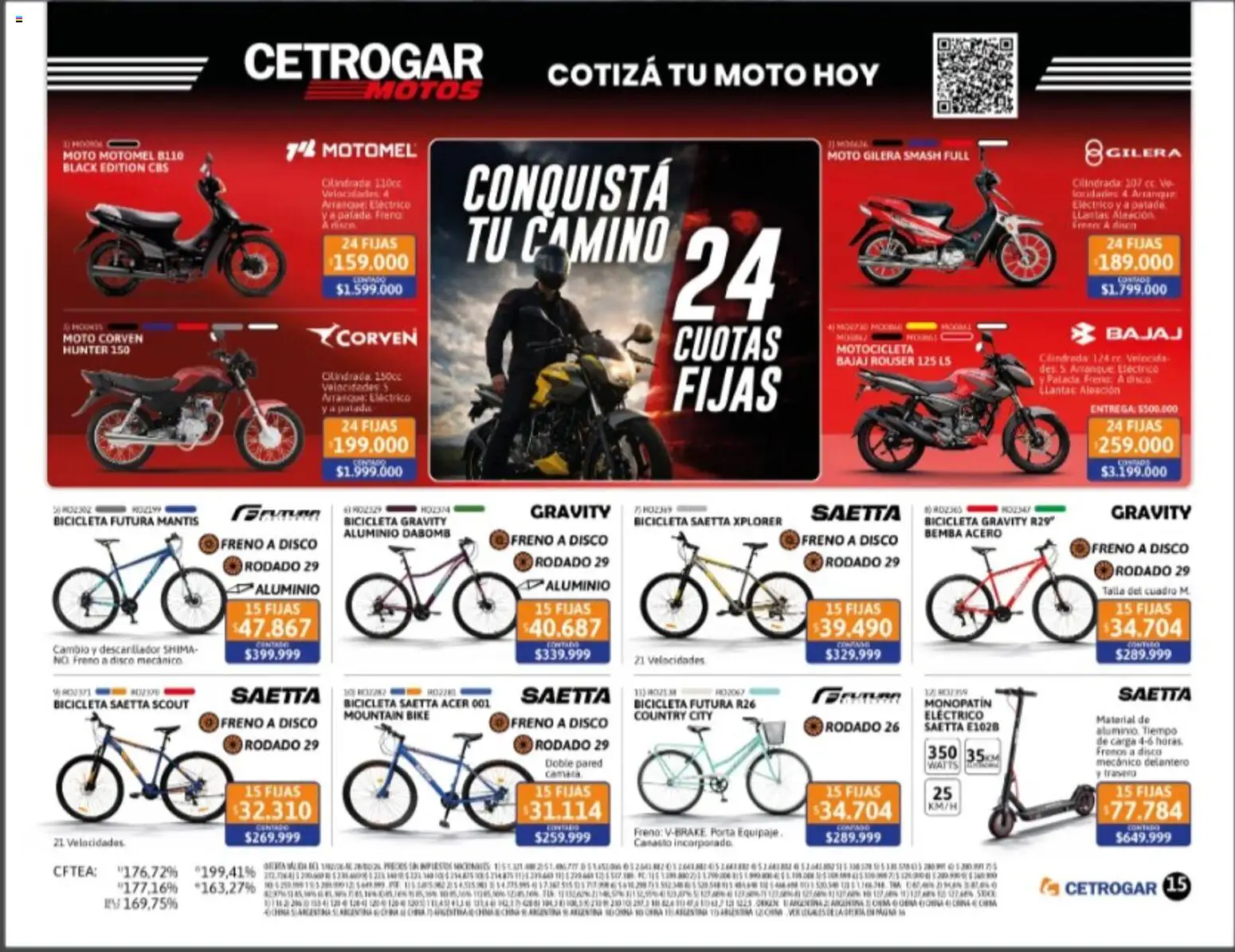 Cetrogar catálogo │ válido desde el 01.02.2026 | Página: 15 | Productos: Monopatin, Disco, Candado, Cuadro
