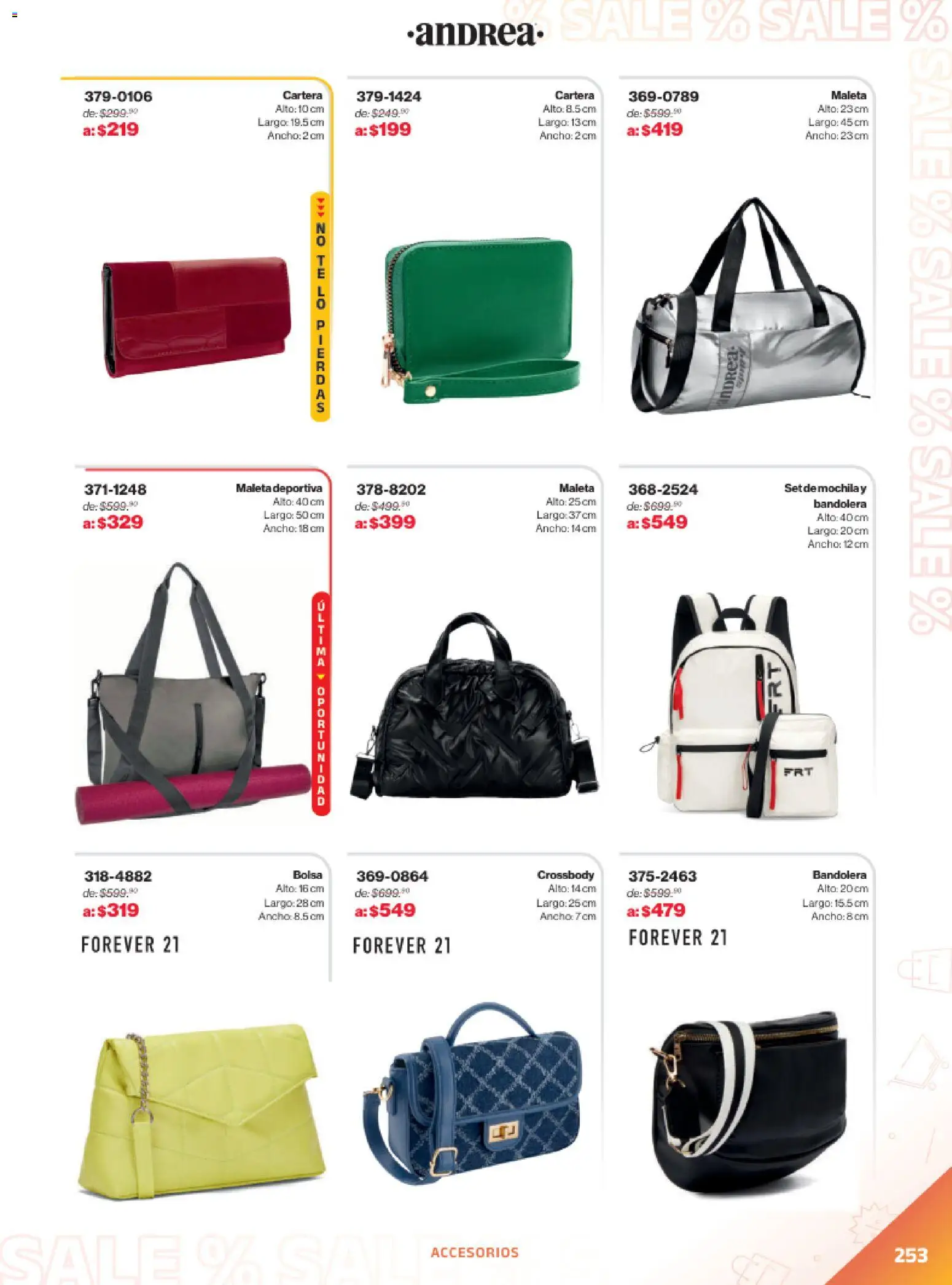 Nuevas ofertas de Andrea válidas en toda la República Mexicana desde el 21.12.2025. ¡Encuentra las mejores ofertas en Andrea catálogo Outlet! | Página: 253 | Productos: Sal, Bolsa, Maleta