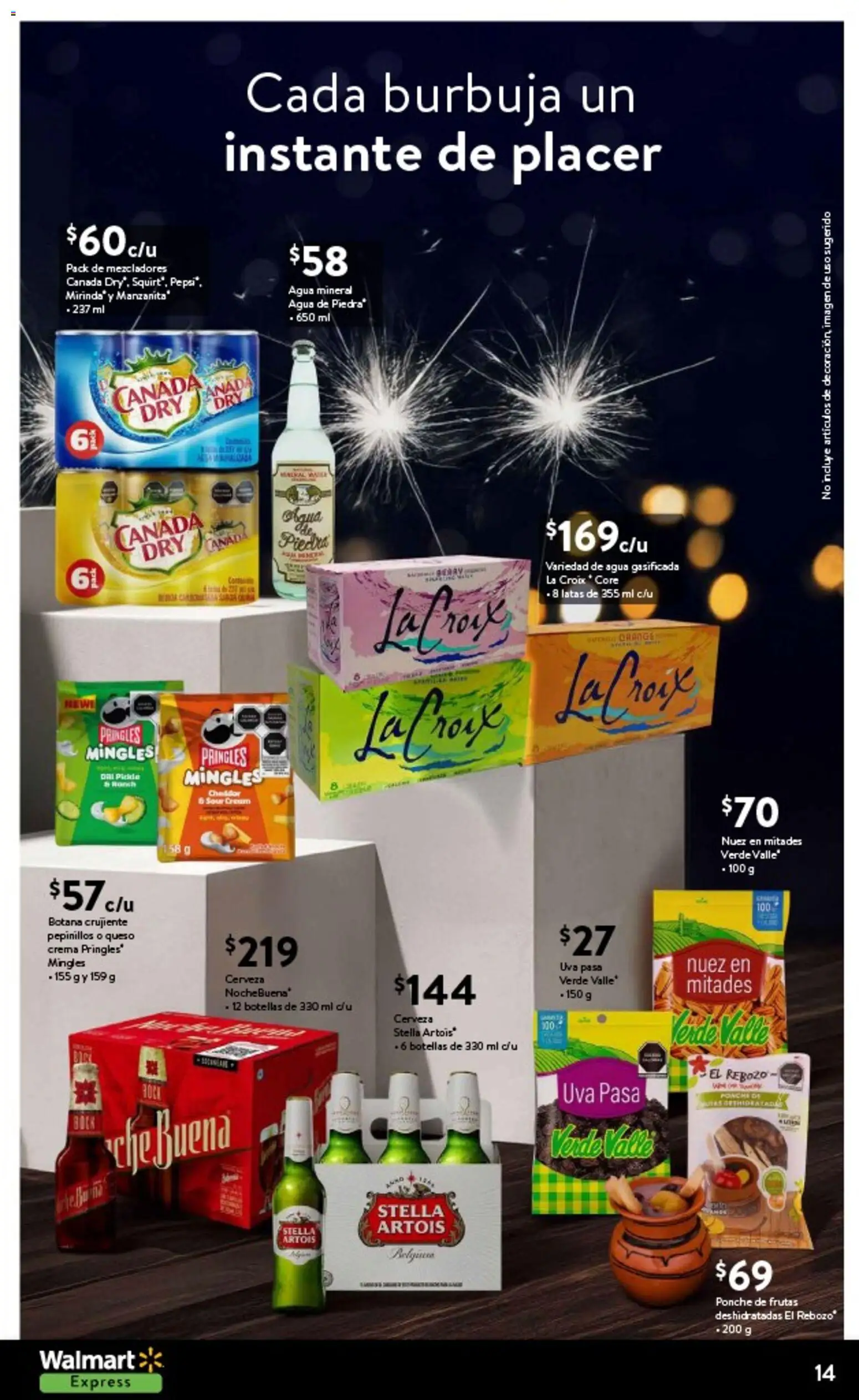 Nuevas ofertas de Walmart Express válidas en toda la República Mexicana desde el 01.12.2025. ¡Encuentra las mejores ofertas en Walmart Express folleto El lujo de compartir! | Página: 14 | Productos: Crema, Agua, Uva, Nuez