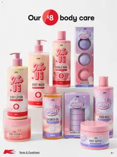 Preview of Kmart  Catalogue  - valid from 02.10.2025 | Page: 18 | Products: Milk, Scrub, Lotion, Bubble bath