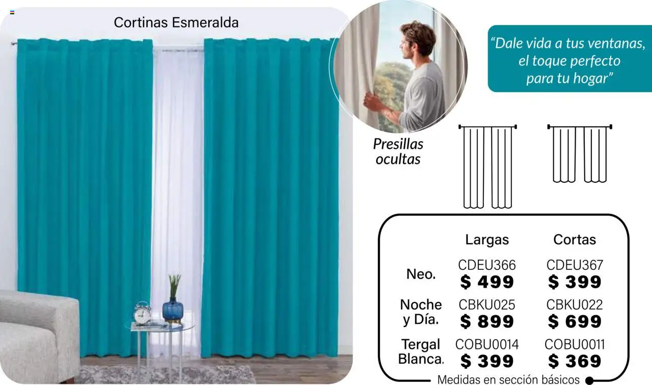 Nuevas ofertas de Colchas Concord válidas en toda la República Mexicana desde el 01.08.2025. ¡Encuentra las mejores ofertas en Colchas Concord - Catálogo! | Página: 348 | Productos: Cortinas