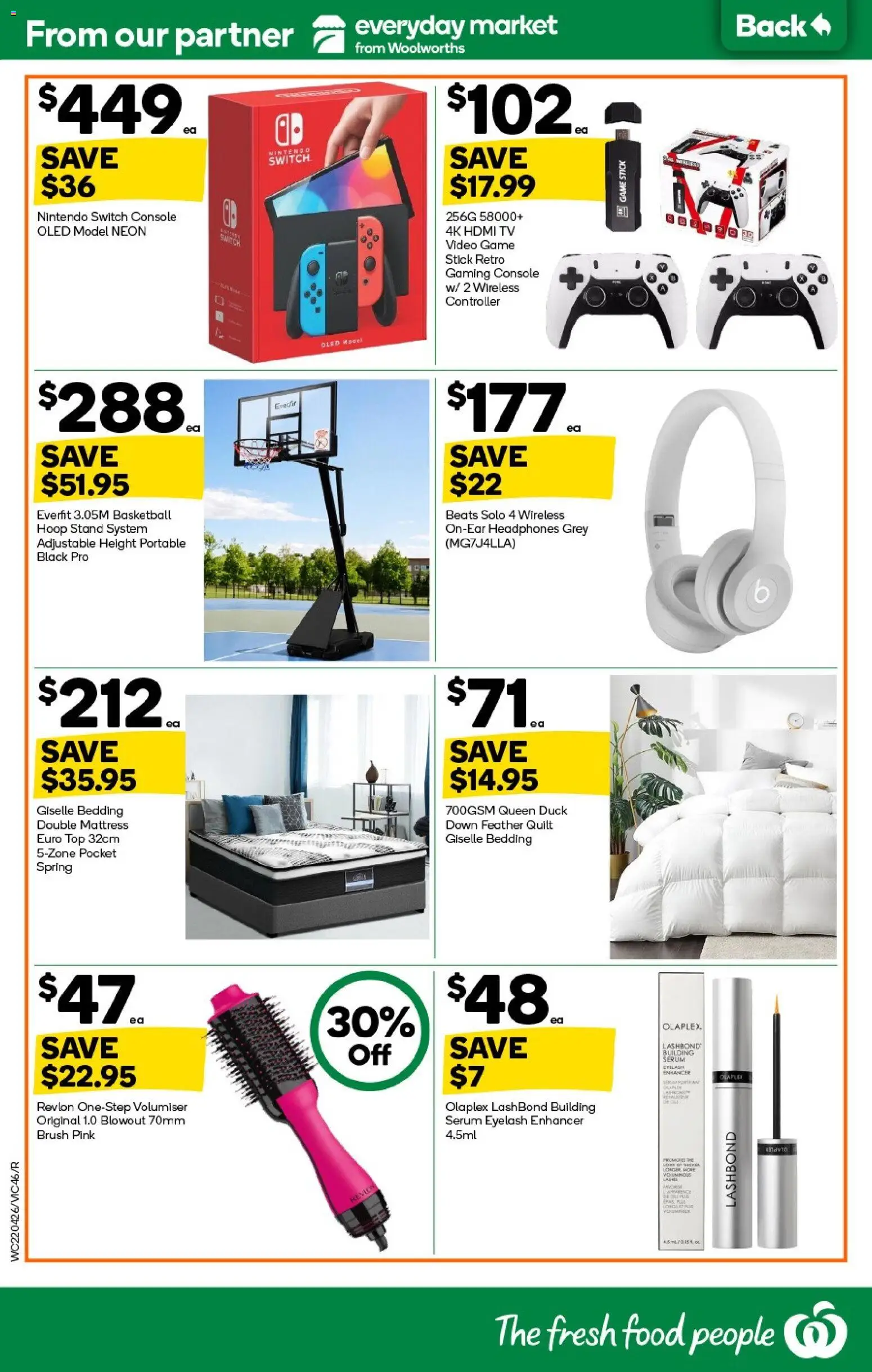 Woolworths catalogue - valid from 22.04.2026 | Page: 46 | Products: Basketball, Duck, Headphones, Gaming console