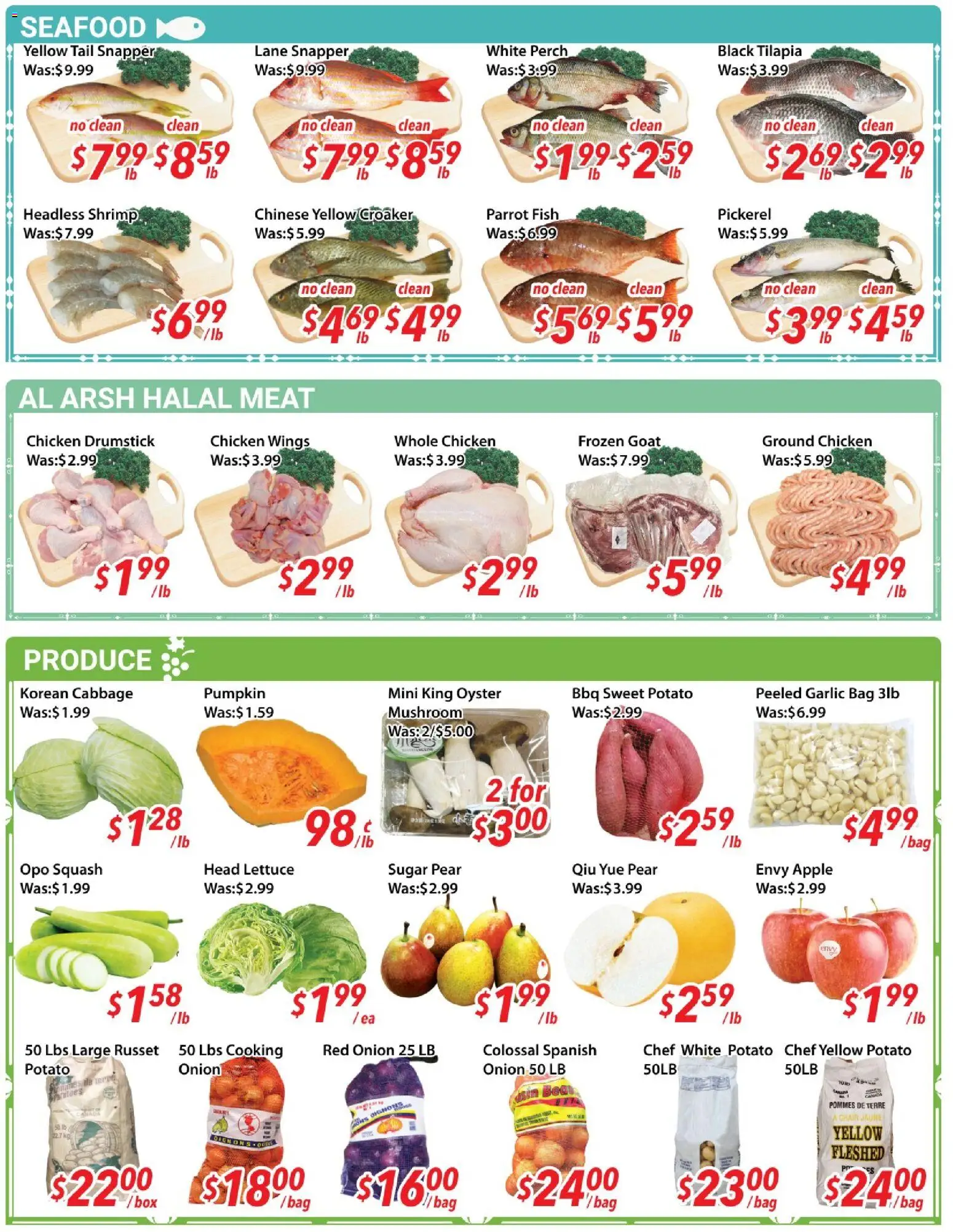 Ample Food Market flyer valid from 10.04.2026 | Page: 2 | Products: Fish, Bag, Pumpkin, Chicken