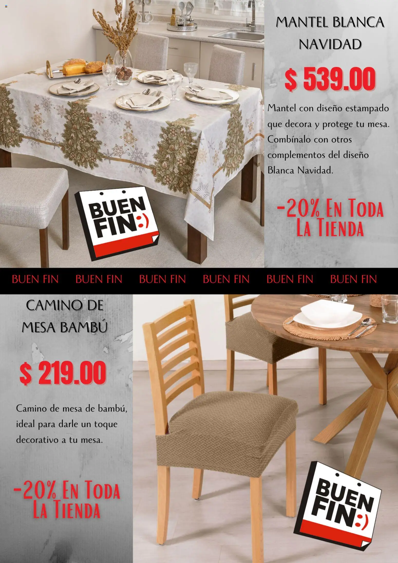 Nuevas ofertas de Vianney válidas en toda la República Mexicana desde el 13.11.2025. ¡Encuentra las mejores ofertas en Vianney Buen Fin! | Página: 4 | Productos: Mantel, Mesa