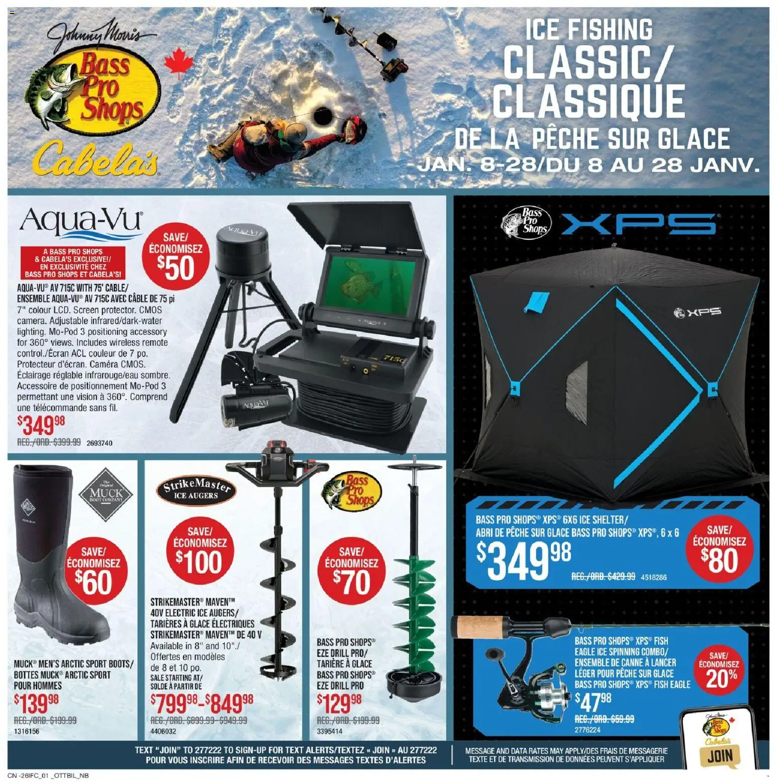 Cabelas flyer valid from 08.01.2026 | Page: 1 | Products: Fish, Camera, Cable