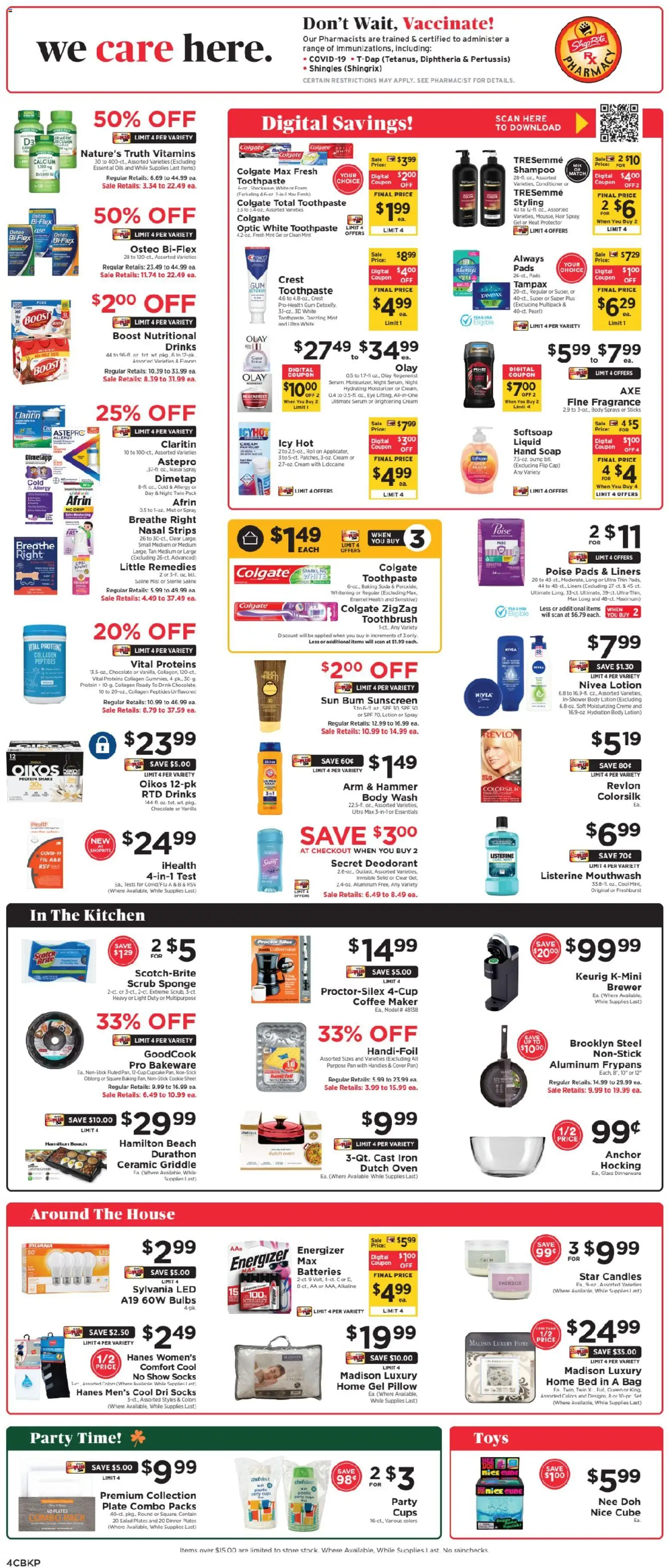 ShopRite Weekly Ad 2 - valid from 08.03.2026 | Page: 5 | Products: Pillow, Coffee, Peach, Oven