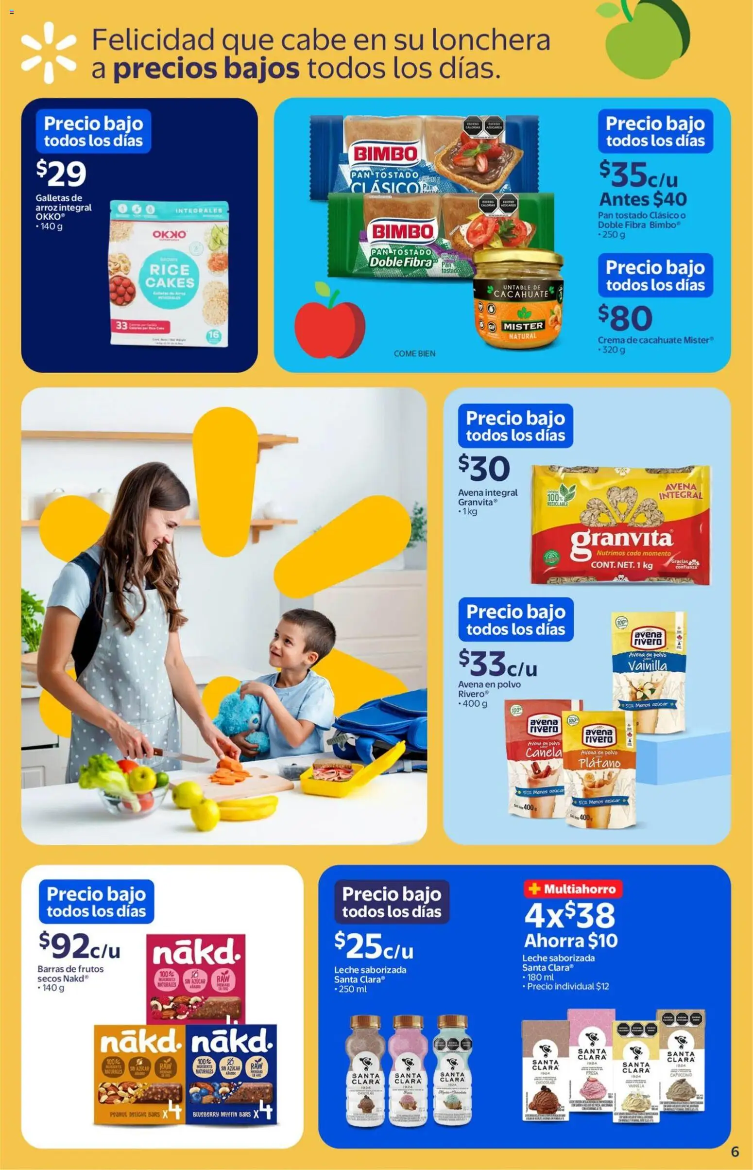 Nuevas ofertas de Walmart válidas en toda la República Mexicana desde el 01.01.2026. ¡Encuentra las mejores ofertas en Walmart folleto! | Página: 6 | Productos: Plátano, Crema, Arroz, Galletas